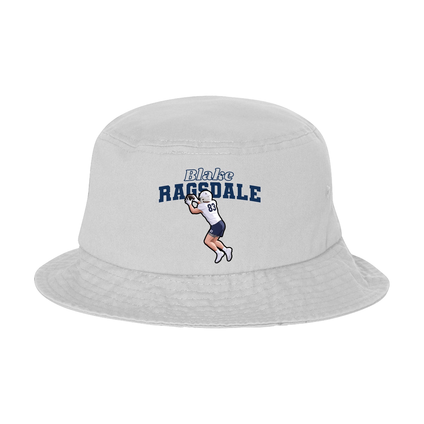 Bucket Cap — Name Arch in White