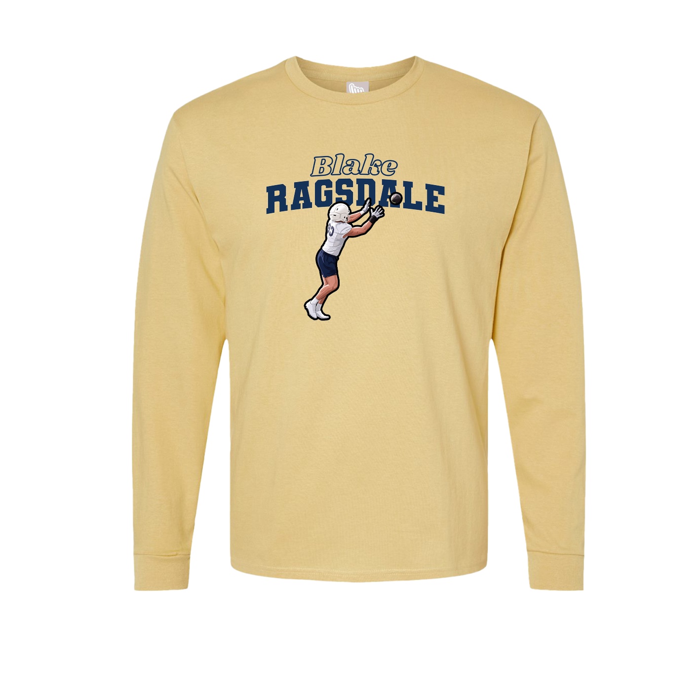 Long Sleeve Tee — Name Arch in Vegas Gold
