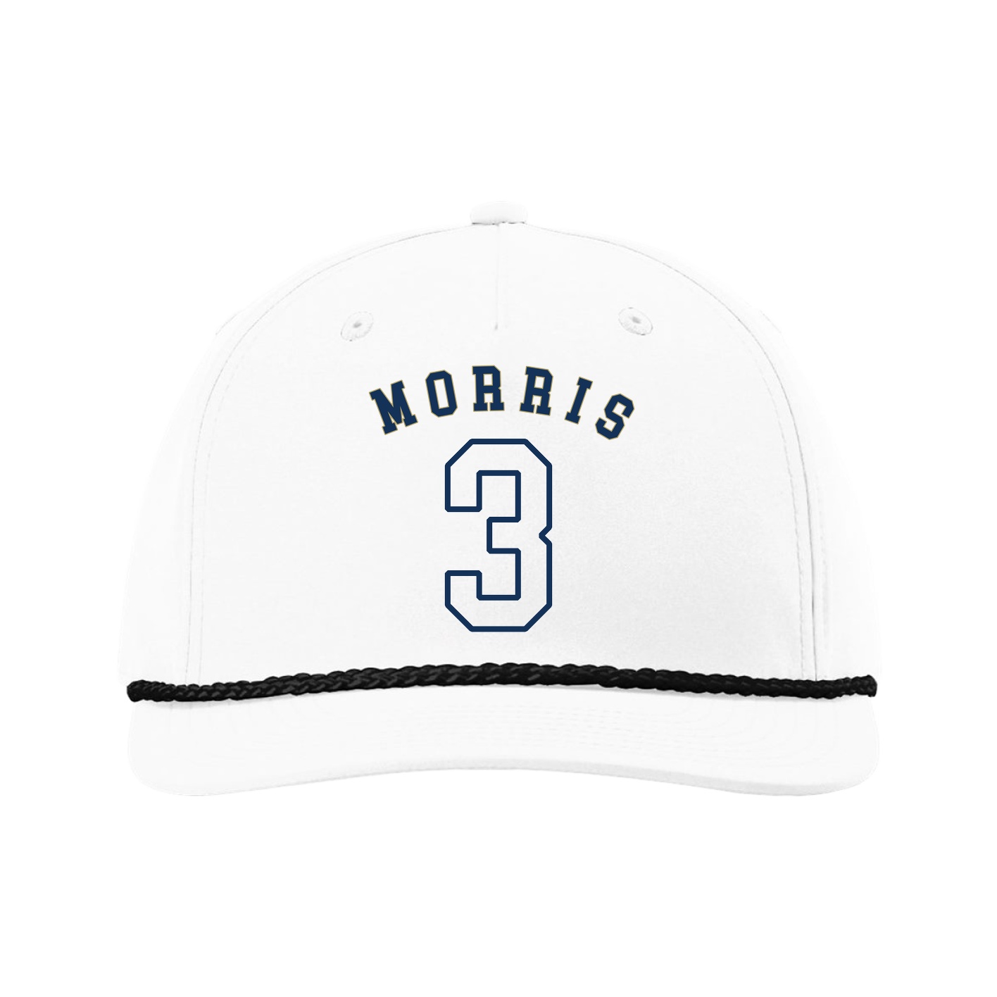 Five-Panel Classic Rope Cap — Shirsey Arch in White