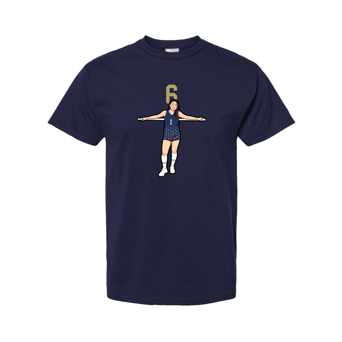 Tee — Number Top in Navy