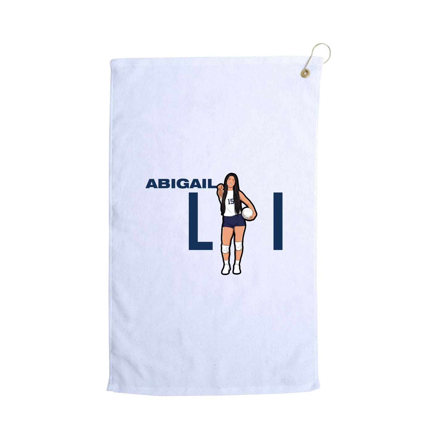 Golf Towel — Player Name in White