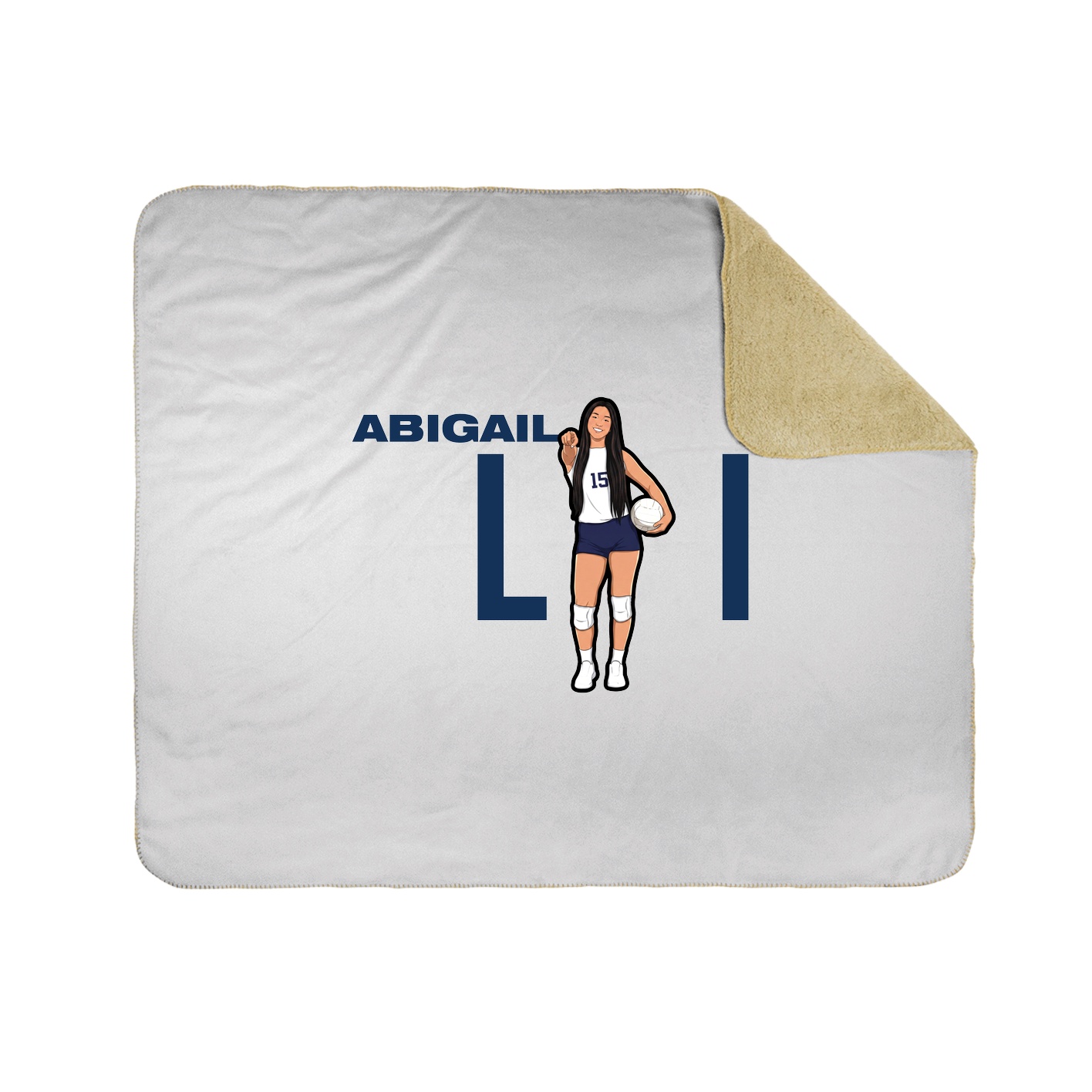 Throw Blanket — Player Name in White