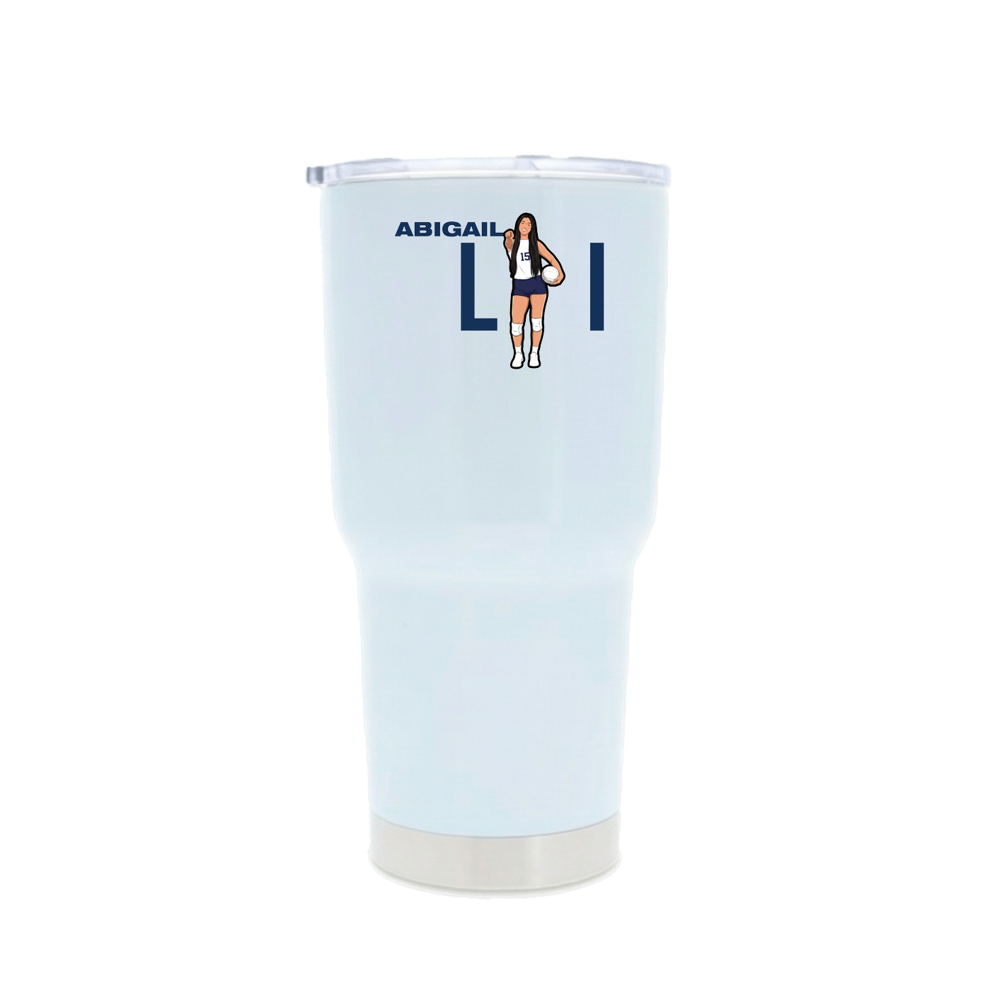 30oz Stainless Steel Tumbler — Player Name in White