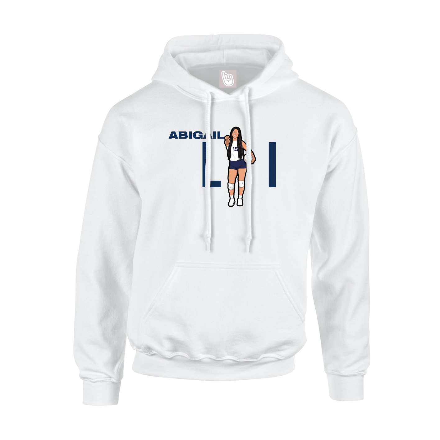 Youth Hoodie — Player Name in White