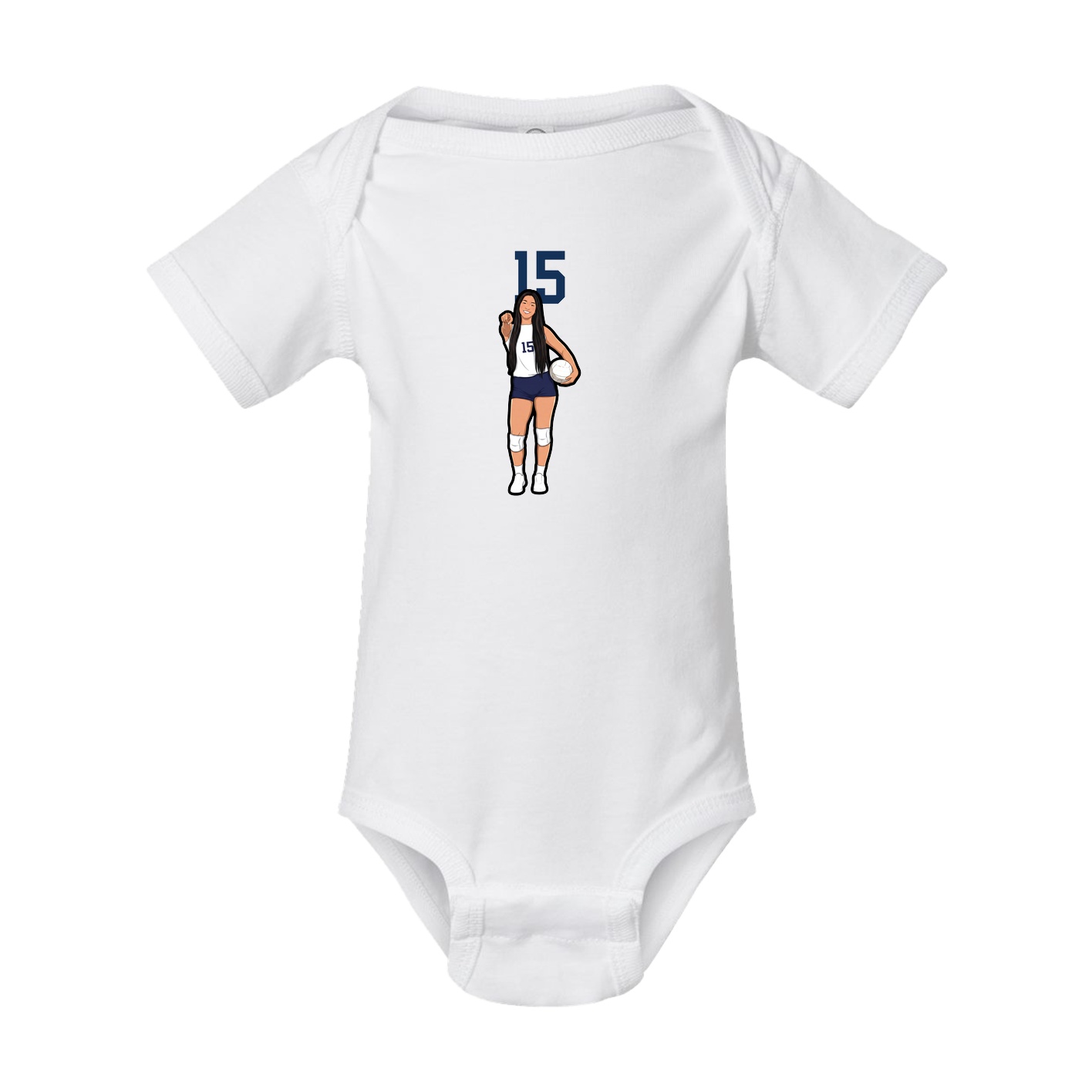 Baby Onesie — Number Top in White