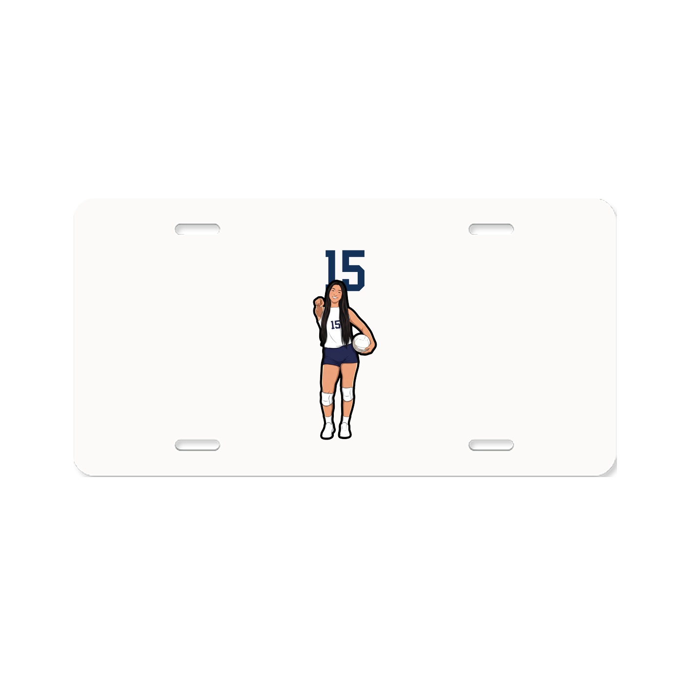 License Plate — Number Top in Classic