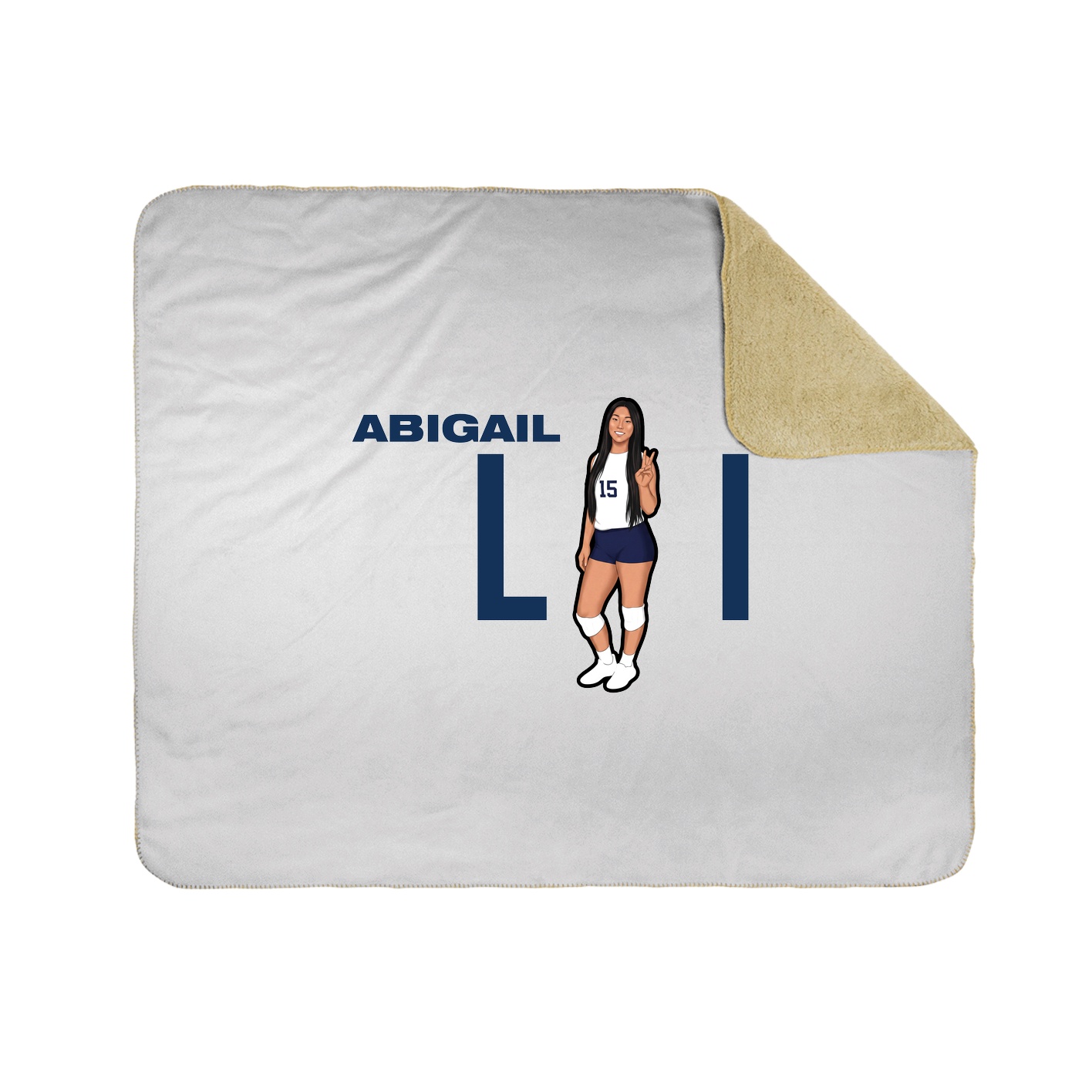 Throw Blanket — Player Name in White