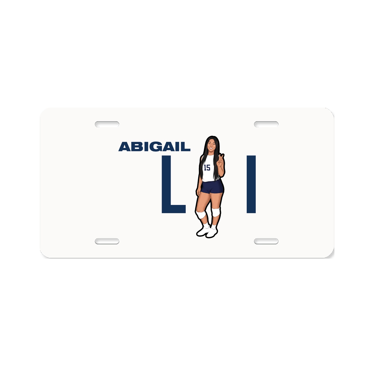 License Plate — Player Name in Classic