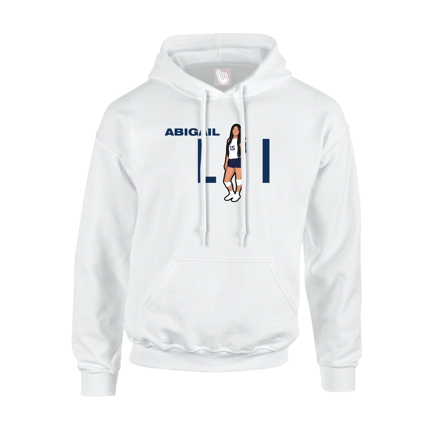 Hoodie — Player Name in White