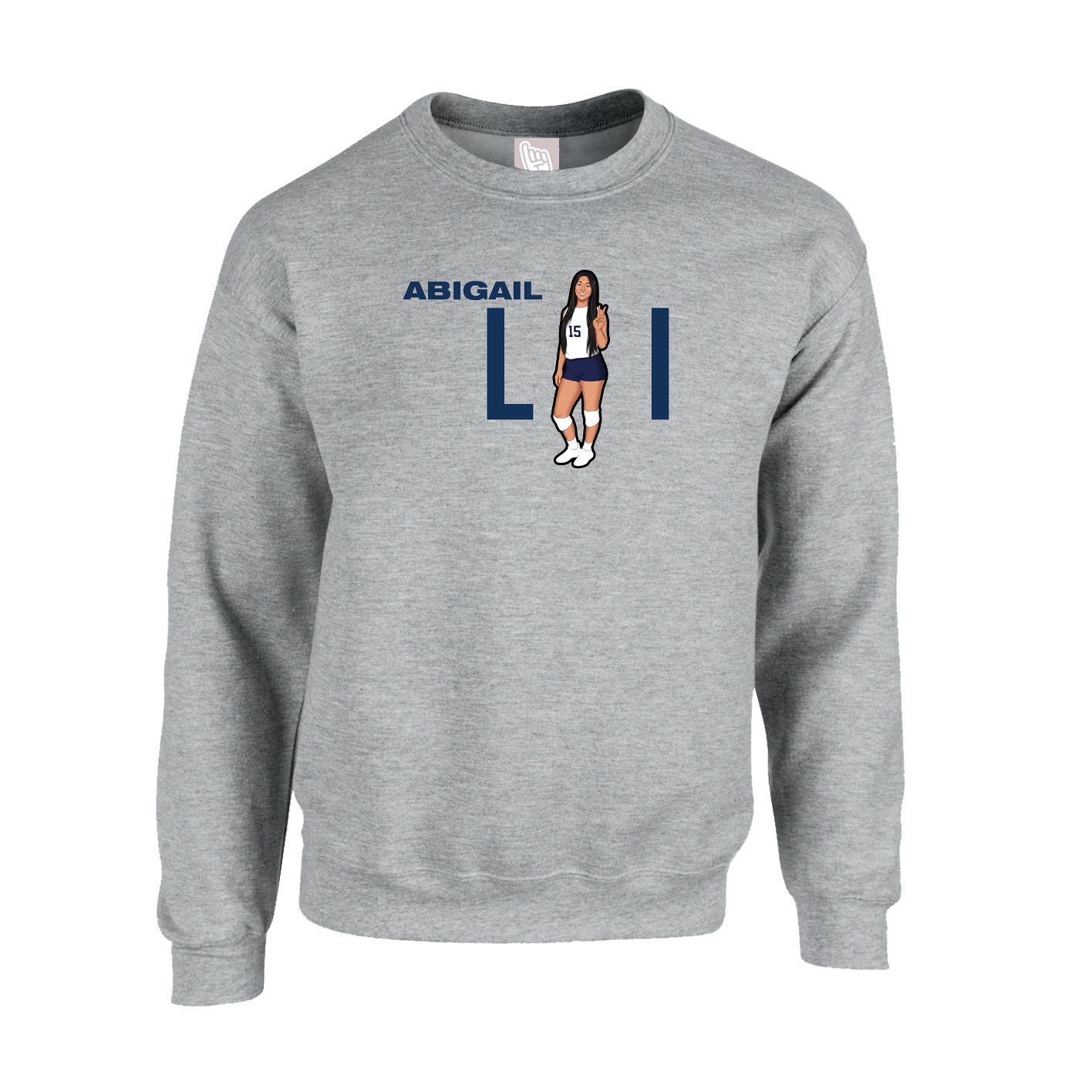 Fleece Crew — Player Name in Grey