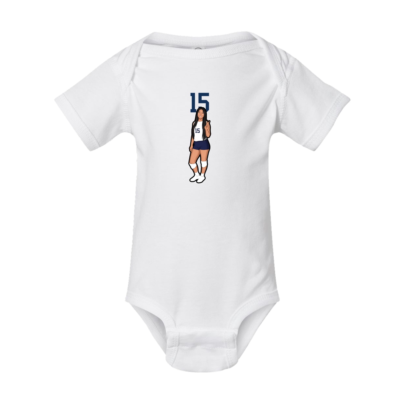 Baby Onesie — Number Top in White