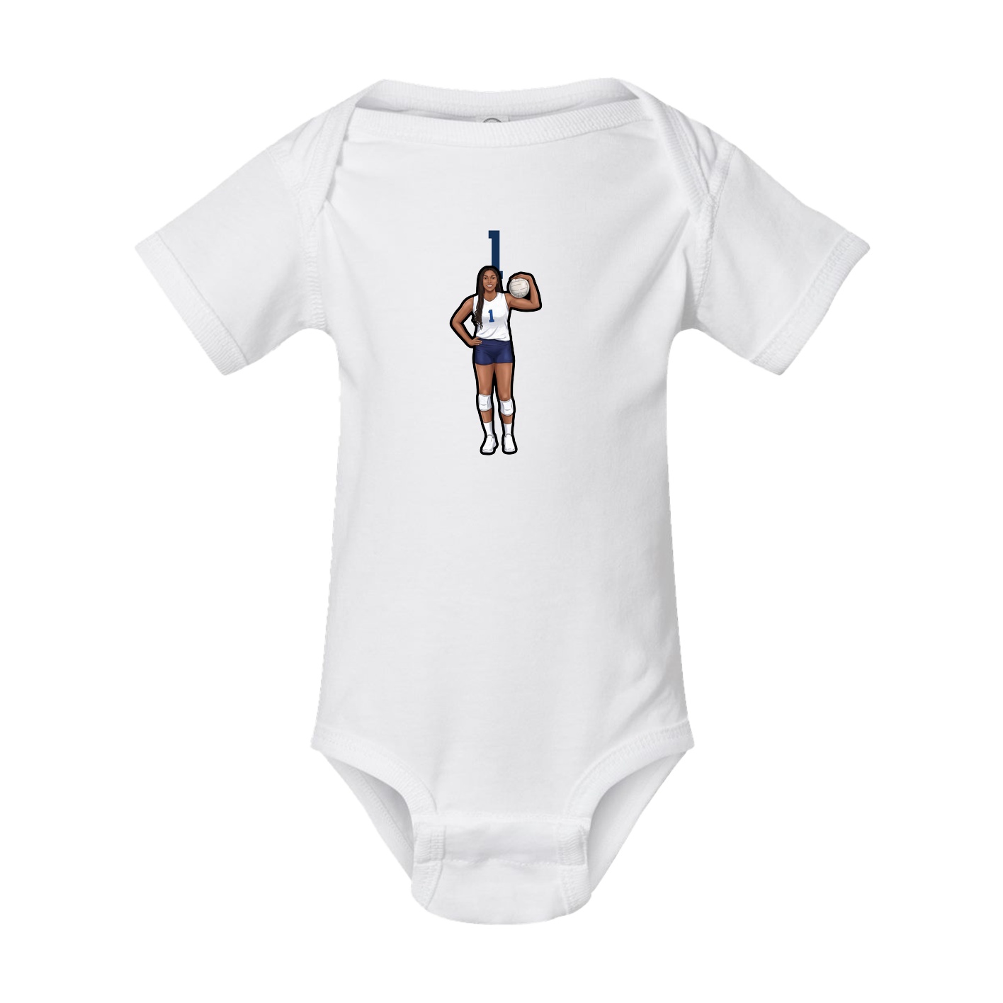 Baby Onesie — Number Top in White