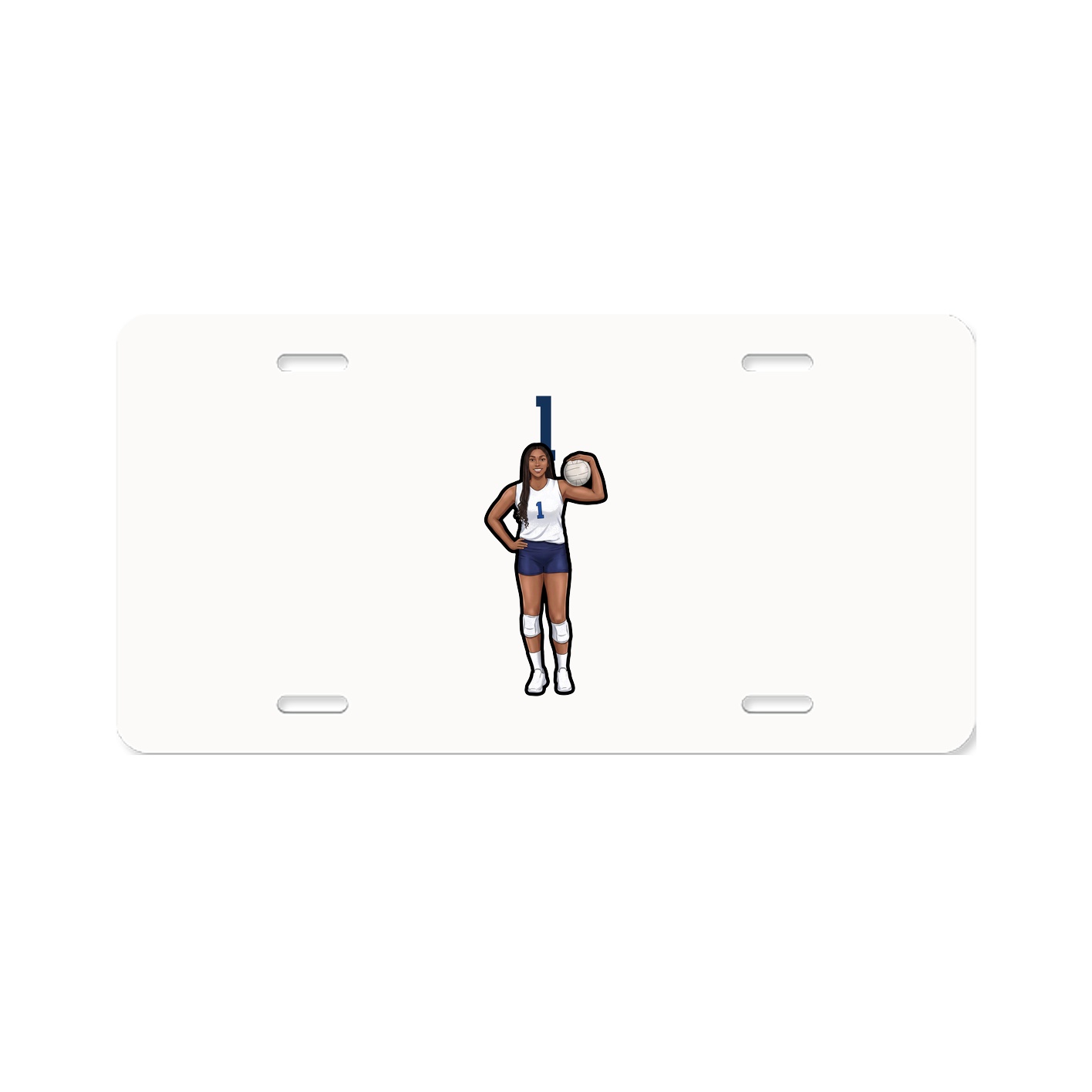 License Plate — Number Top in Classic