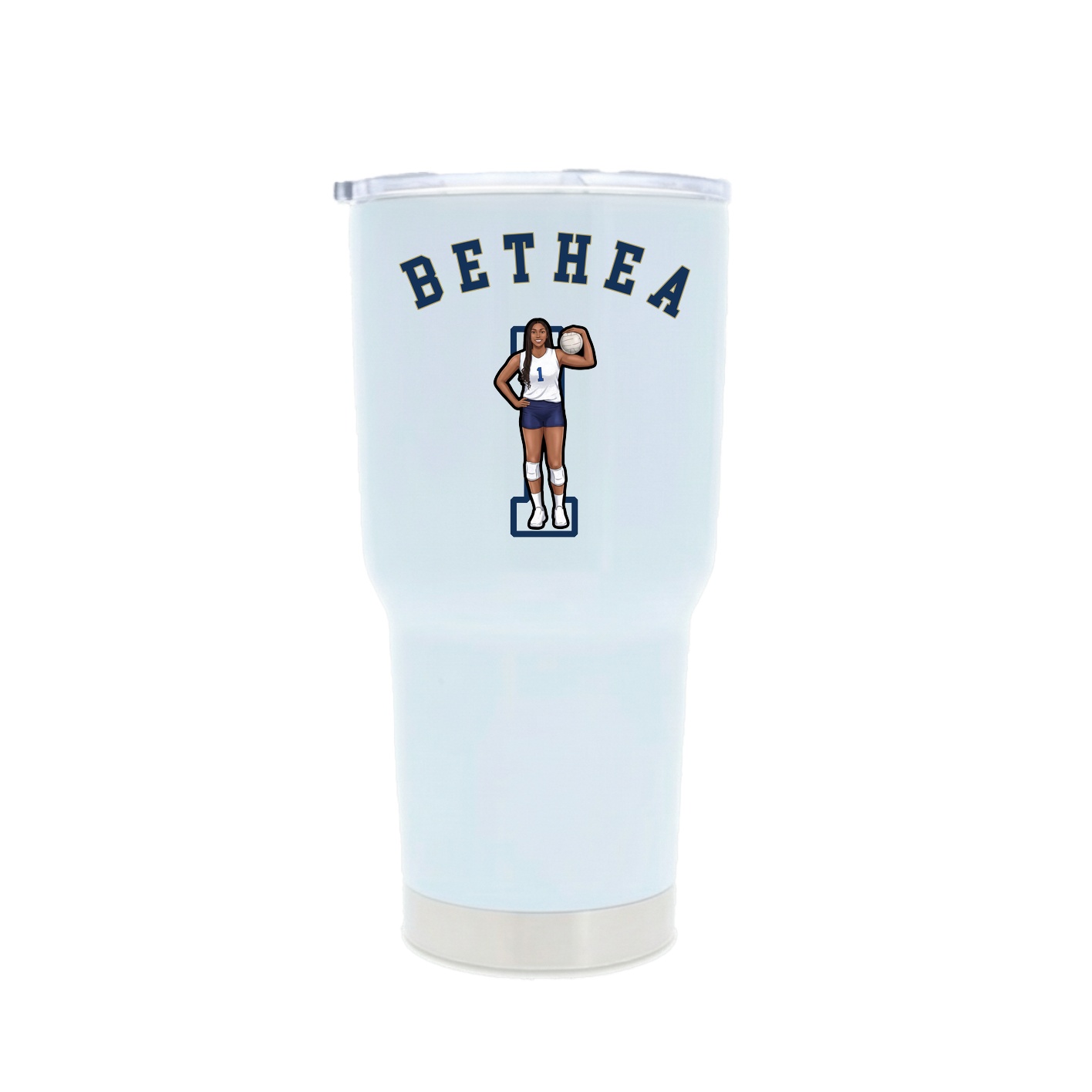 30oz Stainless Steel Tumbler — Shirsey Arch in White