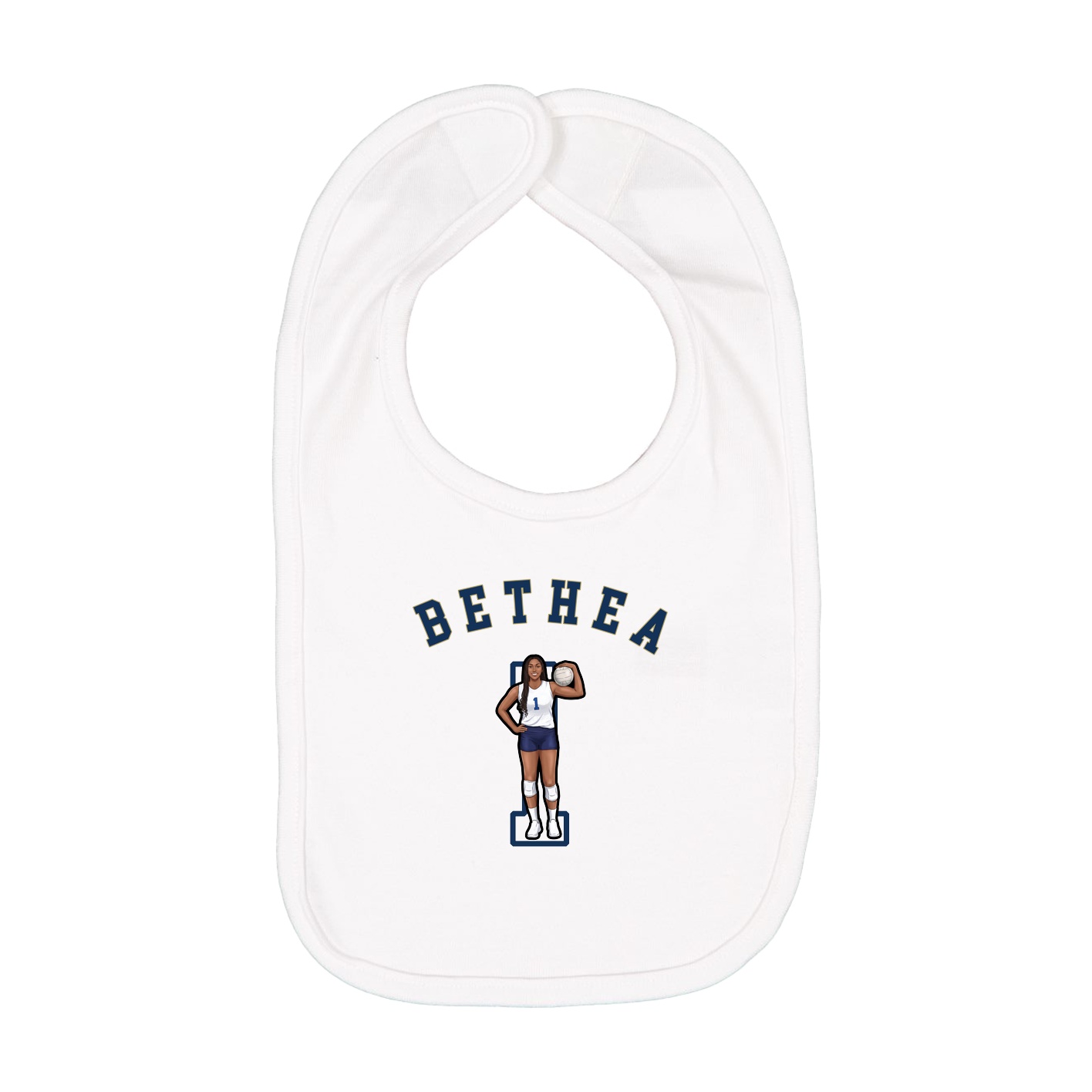 Infant Bib — Shirsey Arch in White