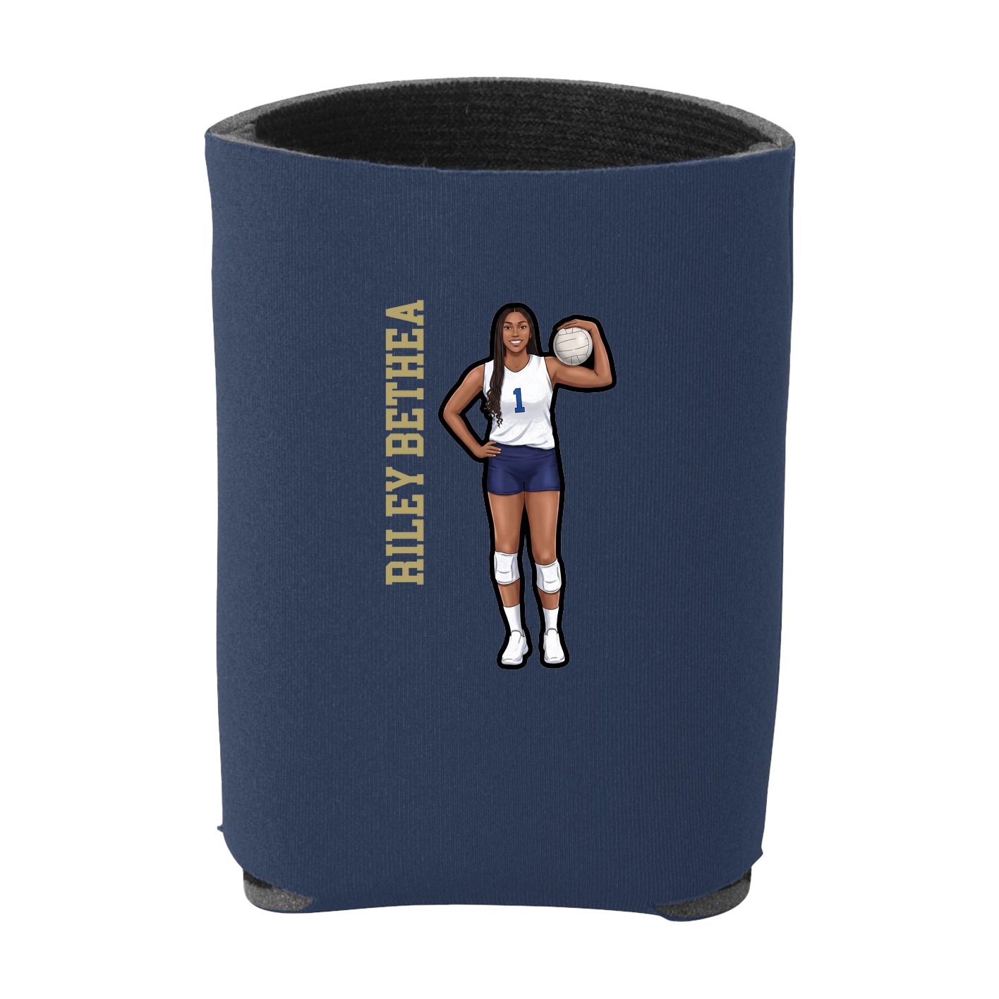 Can Holder — Name Vertical in Navy