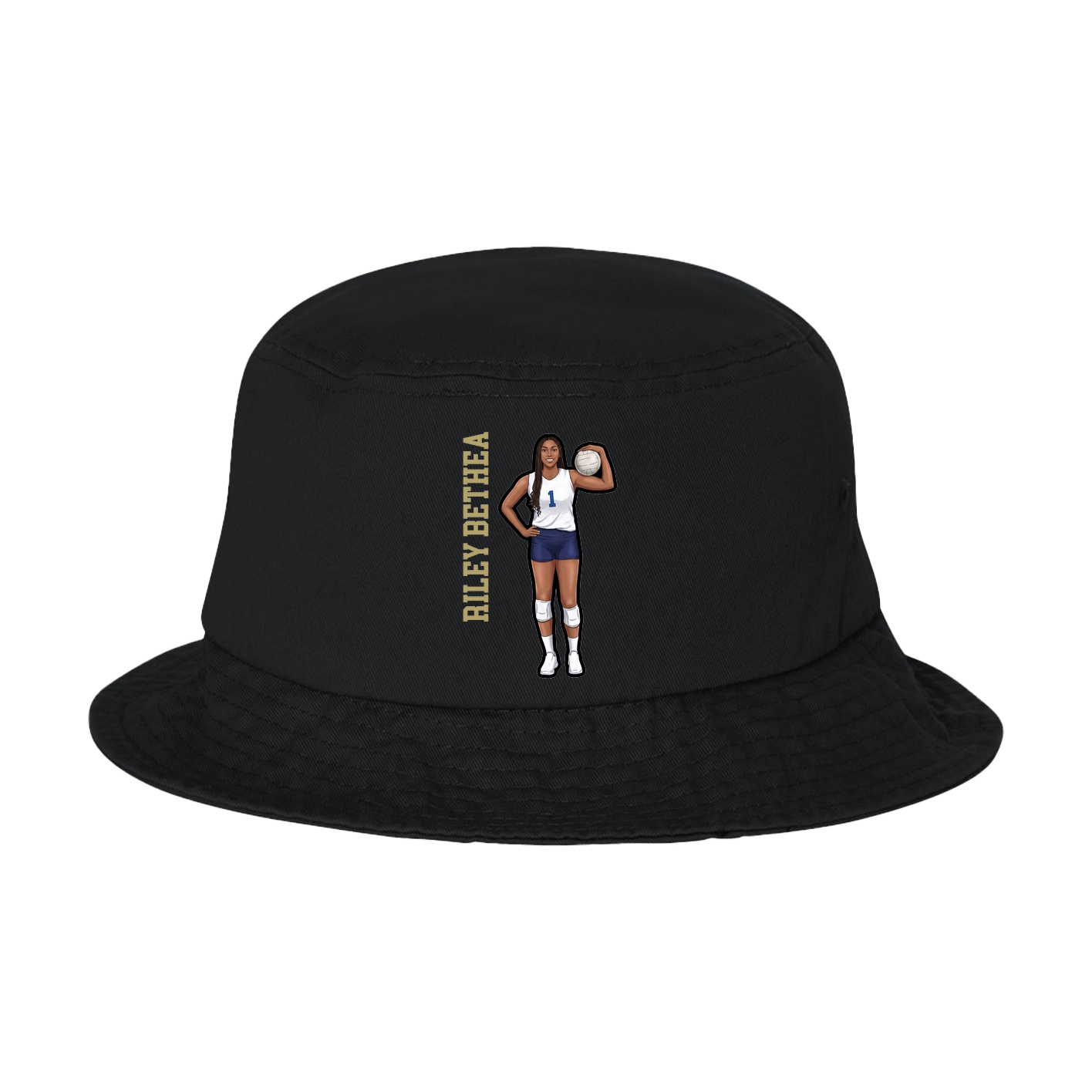 Bucket Cap — Name Vertical in Black