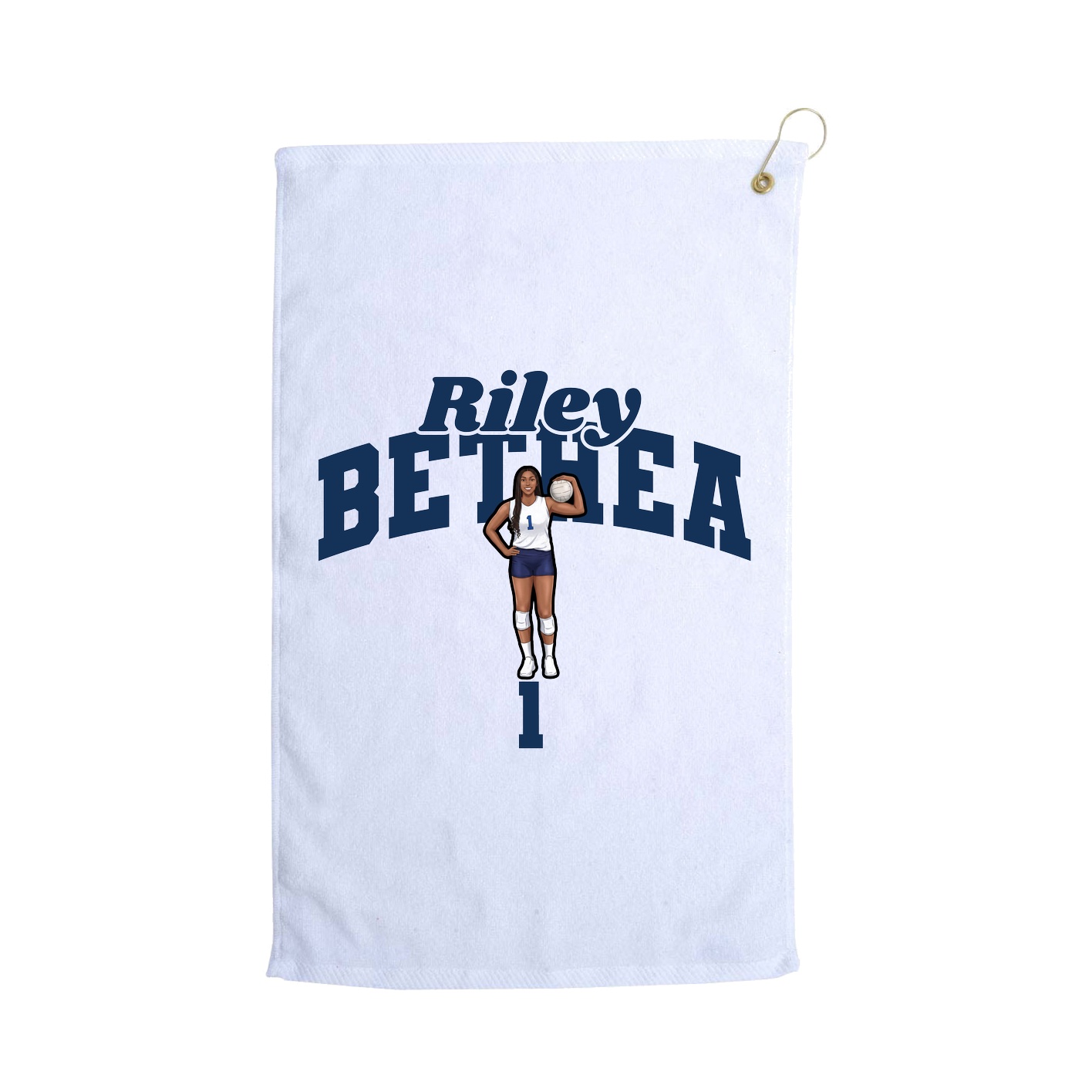 Golf Towel — Signature Arch in White