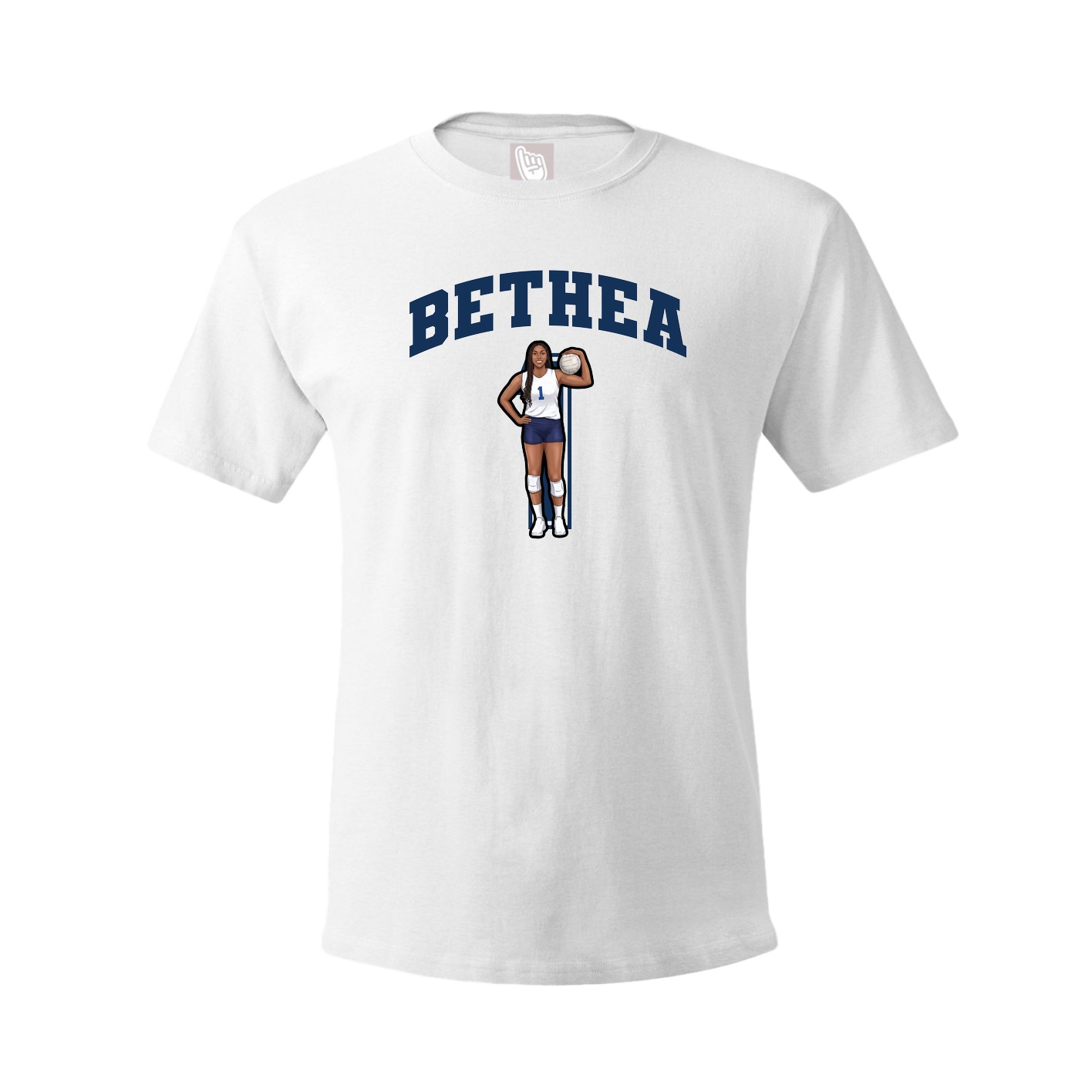 Youth Tee — Number in White