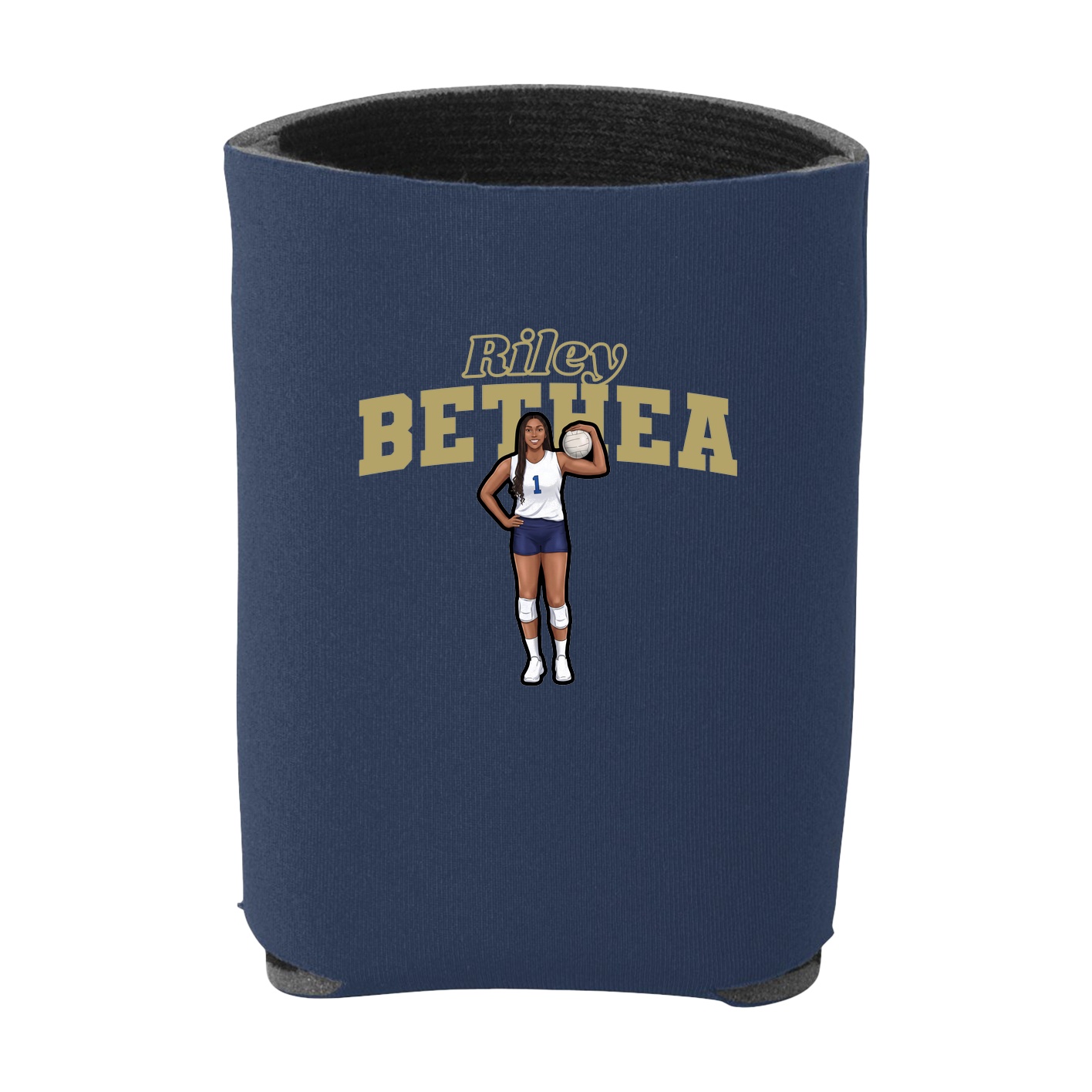 Can Holder — Name Arch in Navy