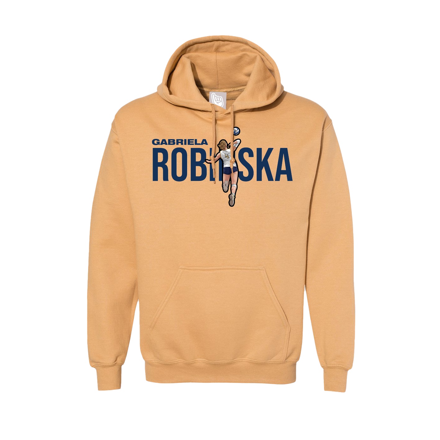 Hoodie — Player Name in Vegas Gold