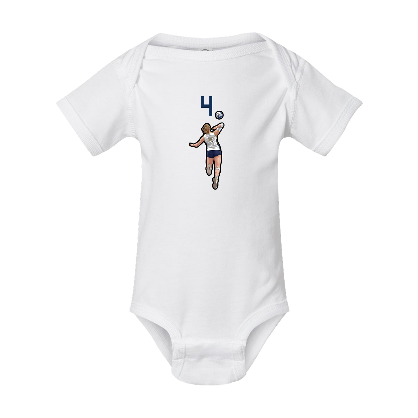 Baby Onesie — Number Top in White