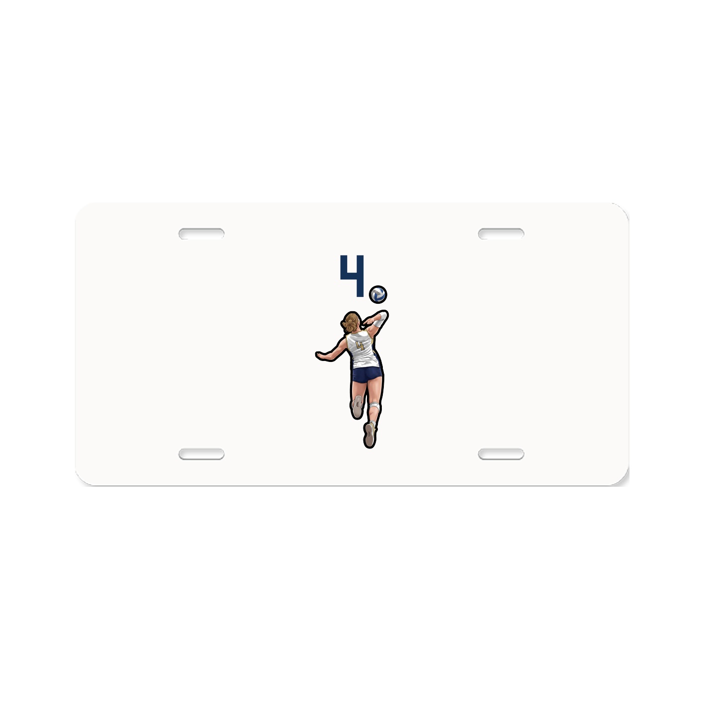 License Plate — Number Top in Classic