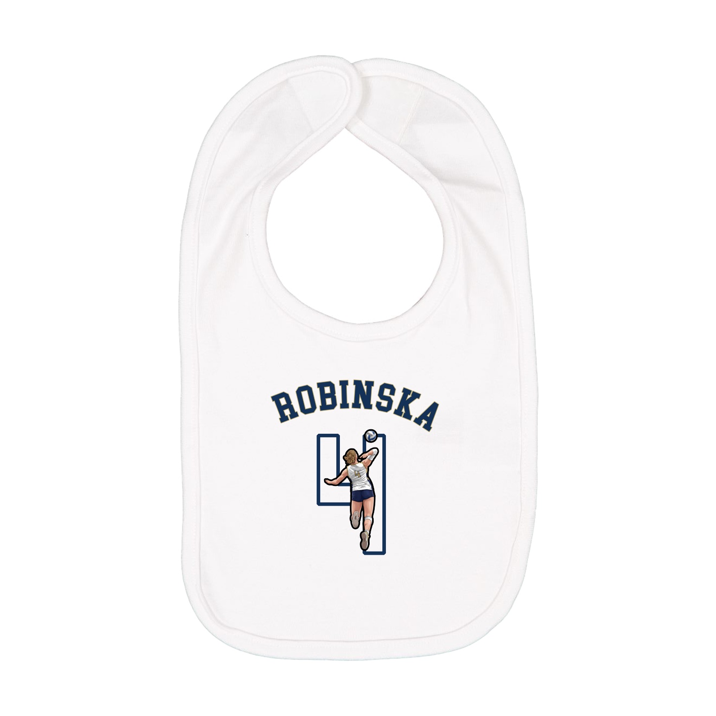 Infant Bib — Shirsey Arch in White