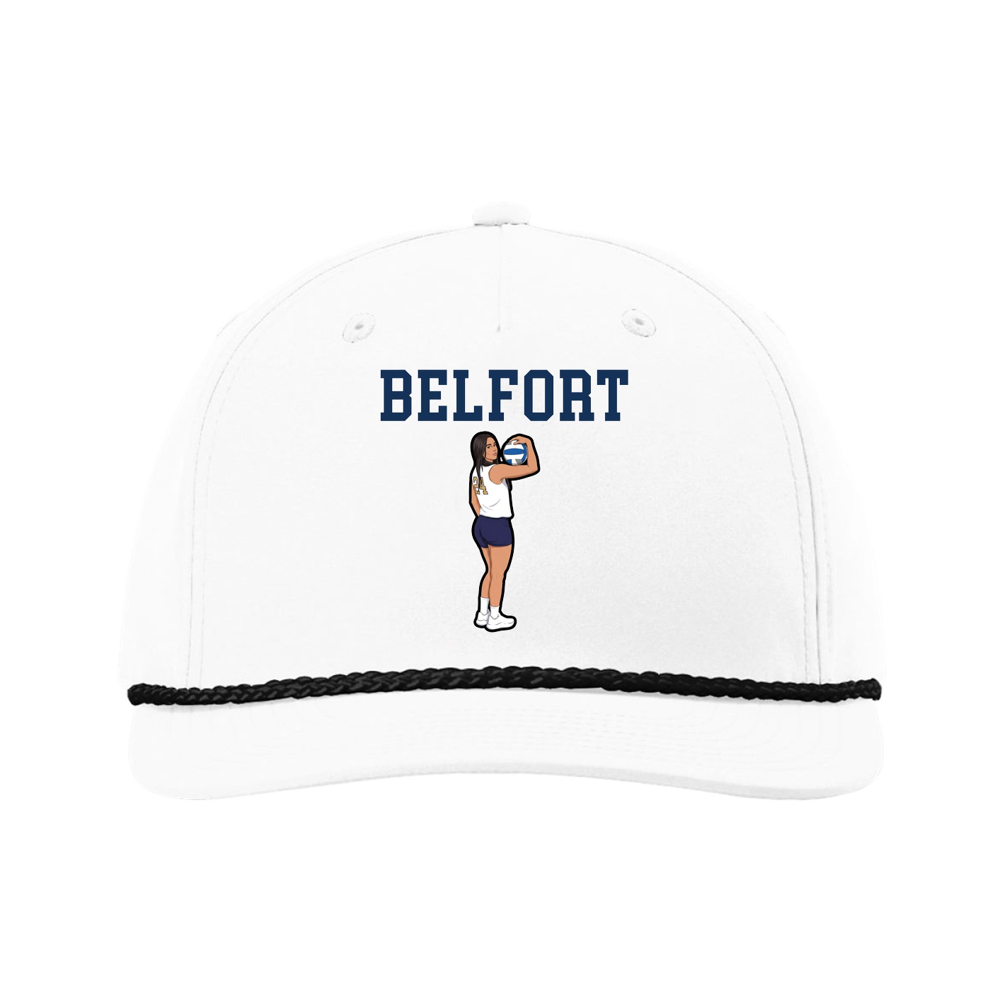 Five-Panel Classic Rope Cap — Shirsey in White