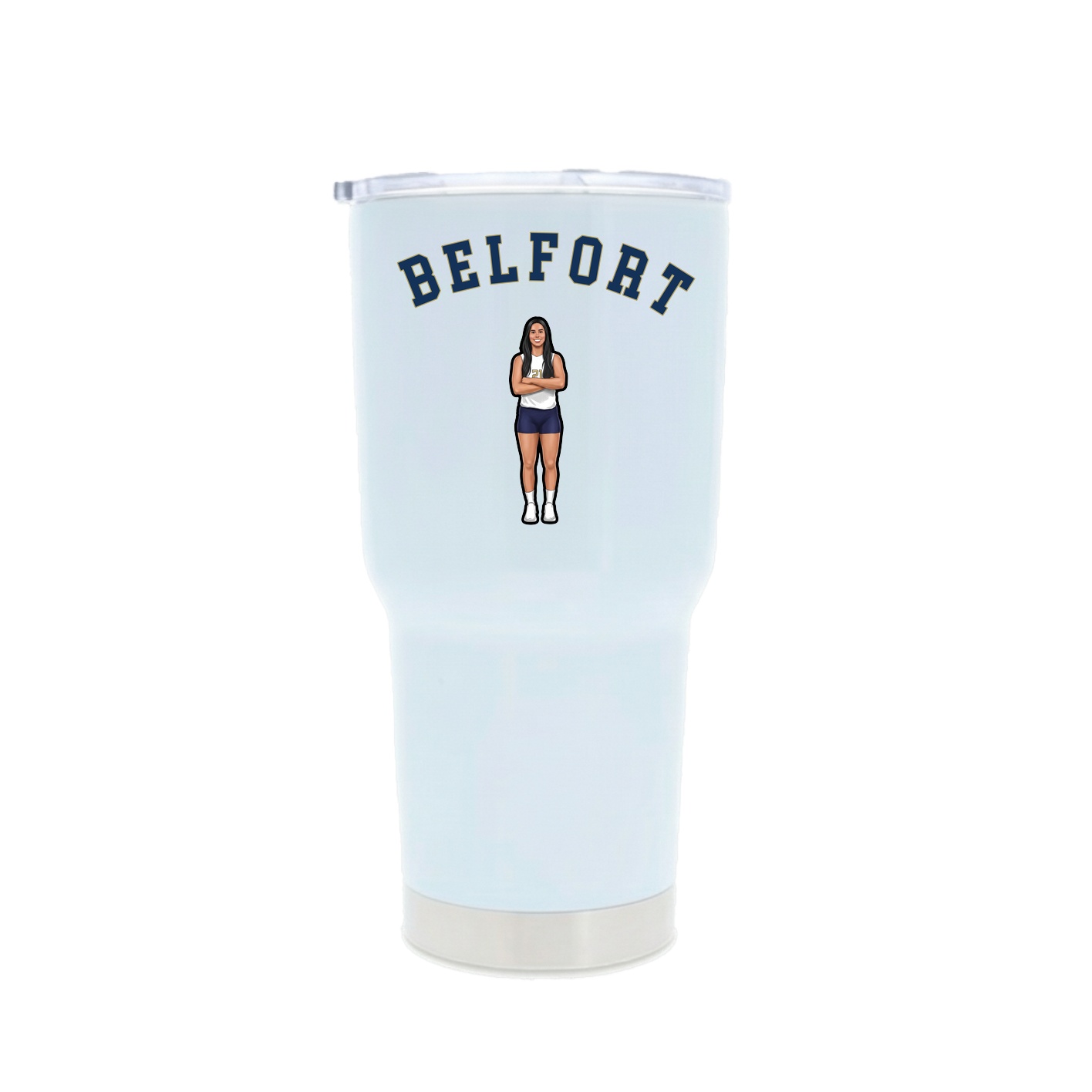 30oz Stainless Steel Tumbler — Shirsey Arch in White