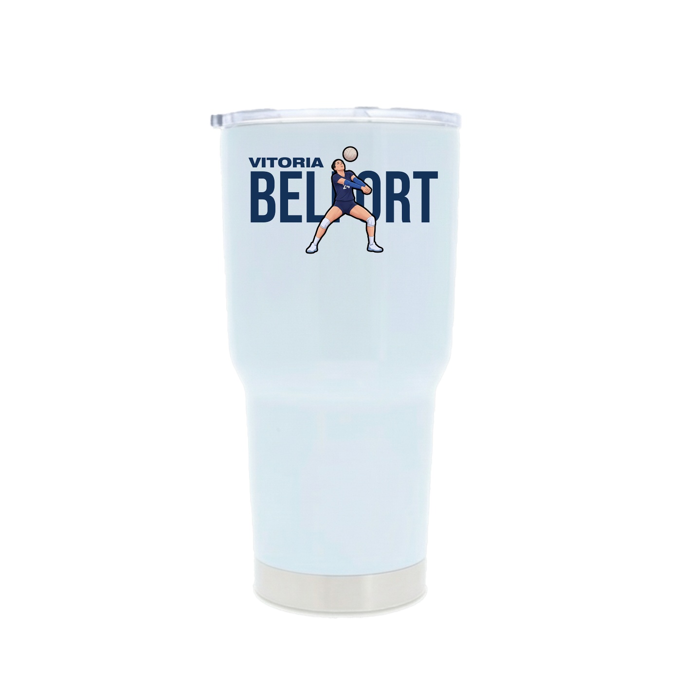 30oz Stainless Steel Tumbler — Player Name in White