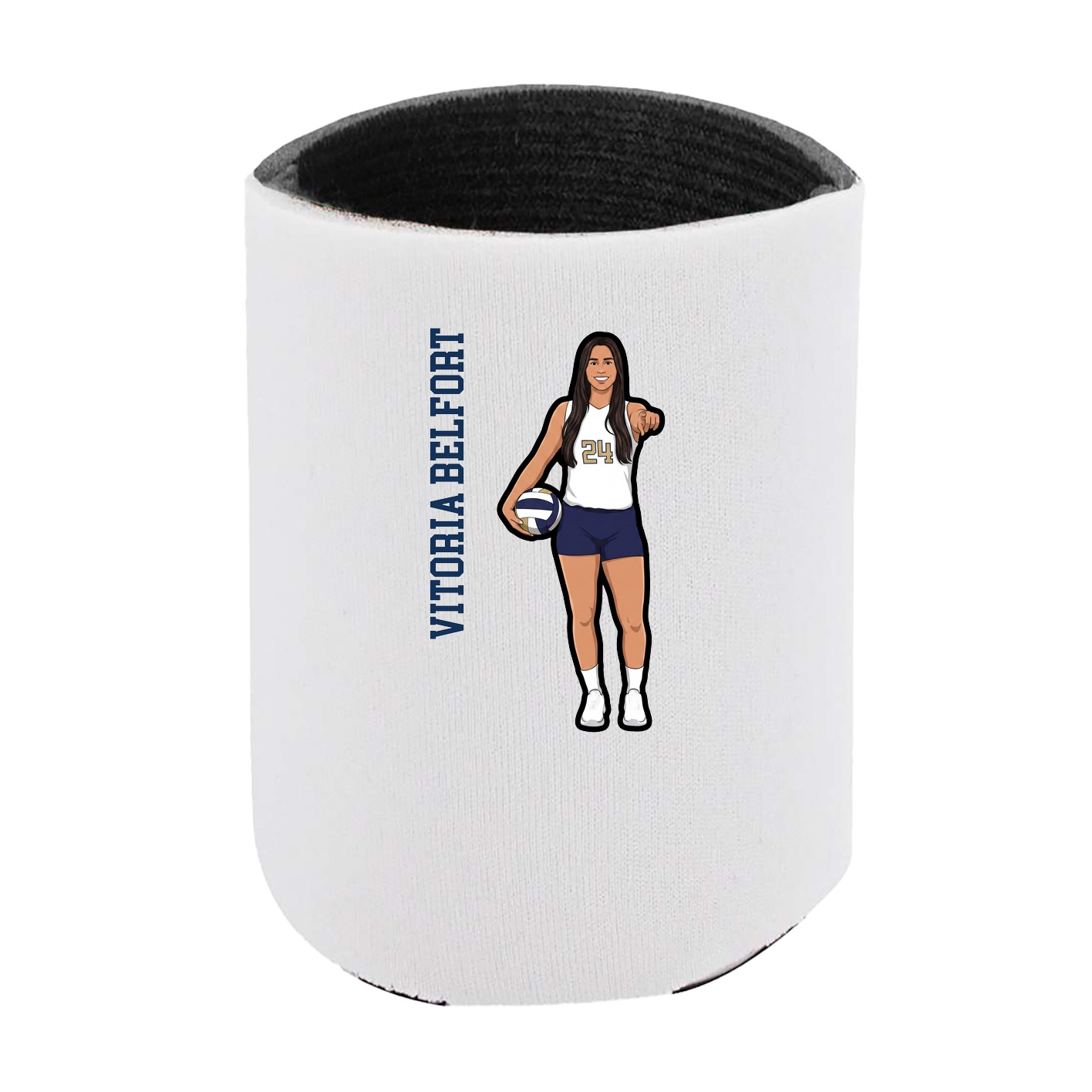 Can Holder — Name Vertical in White