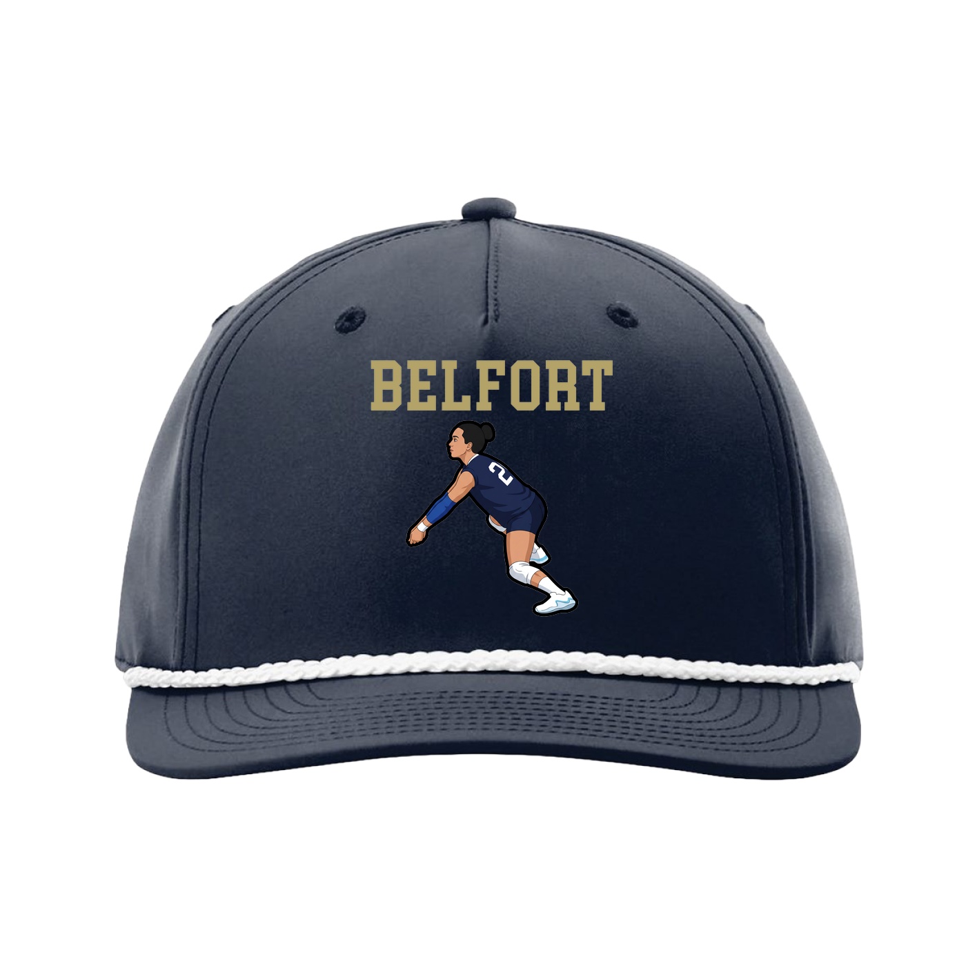 Five-Panel Classic Rope Cap — Shirsey in Navy