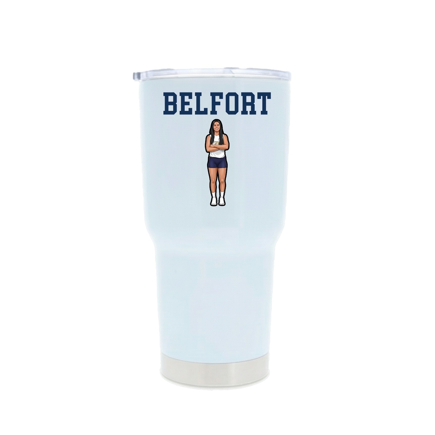 30oz Stainless Steel Tumbler — Shirsey in White