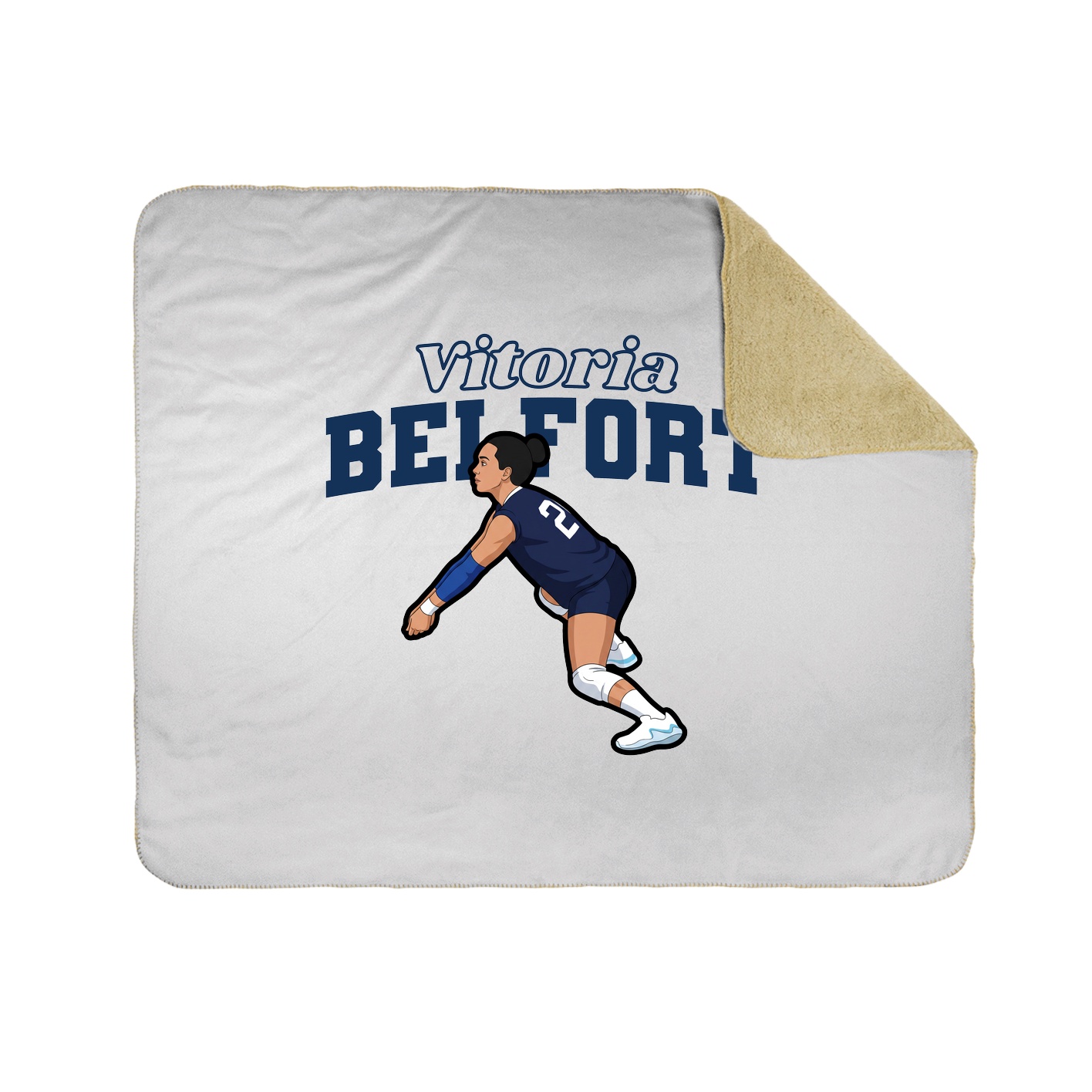 Throw Blanket — Name Arch in White