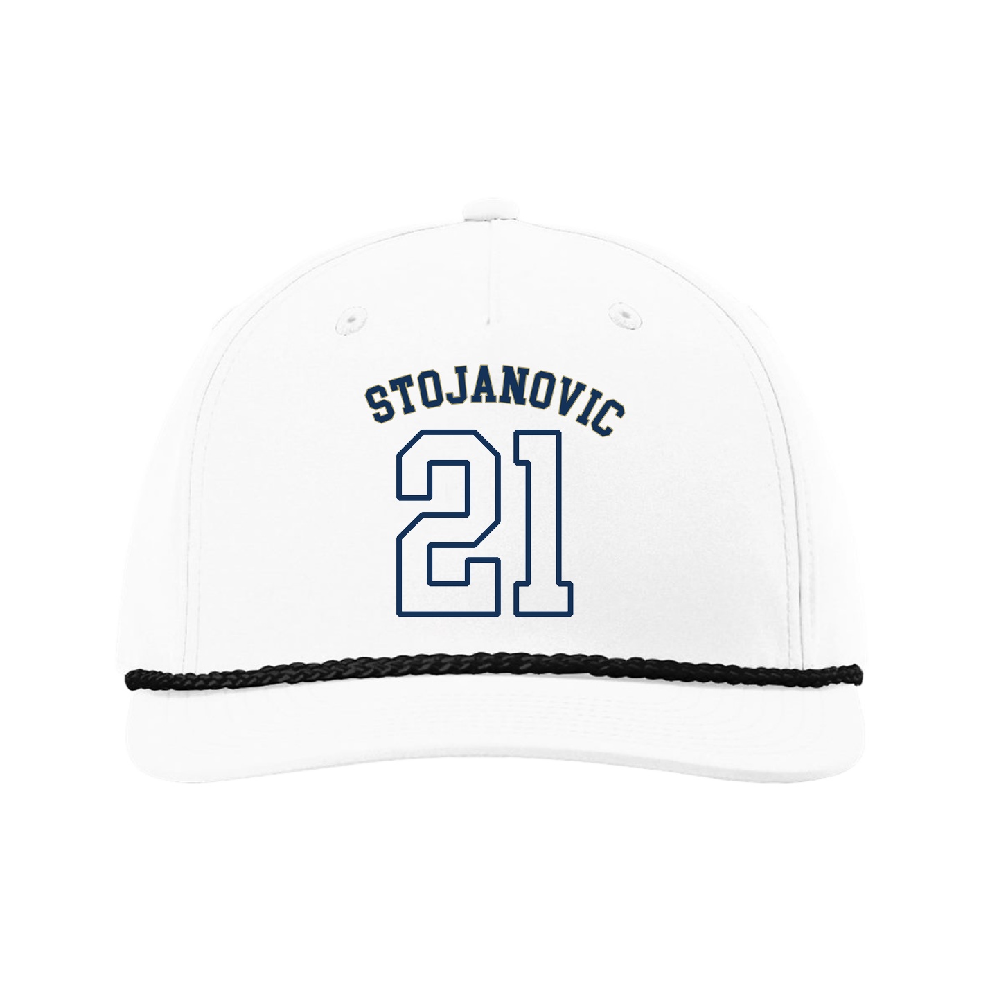 Five-Panel Classic Rope Cap — Shirsey Arch in White