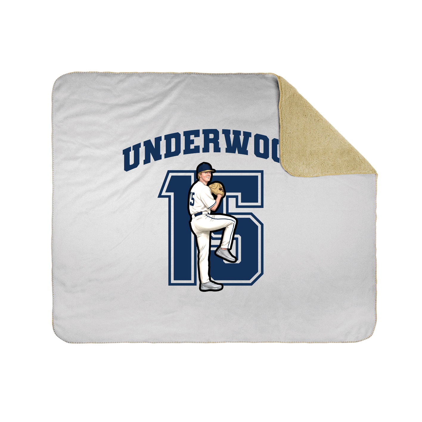 Throw Blanket — Number in White