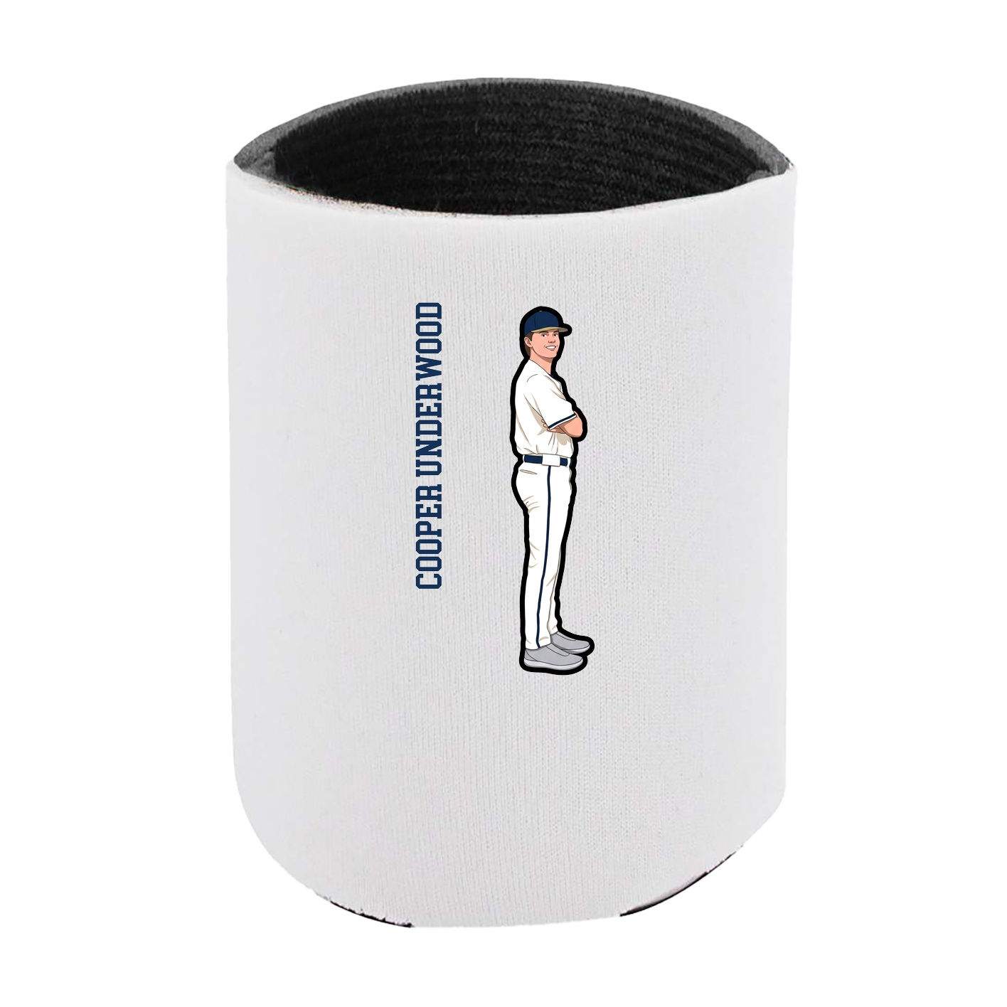 Can Holder — Name Vertical in White