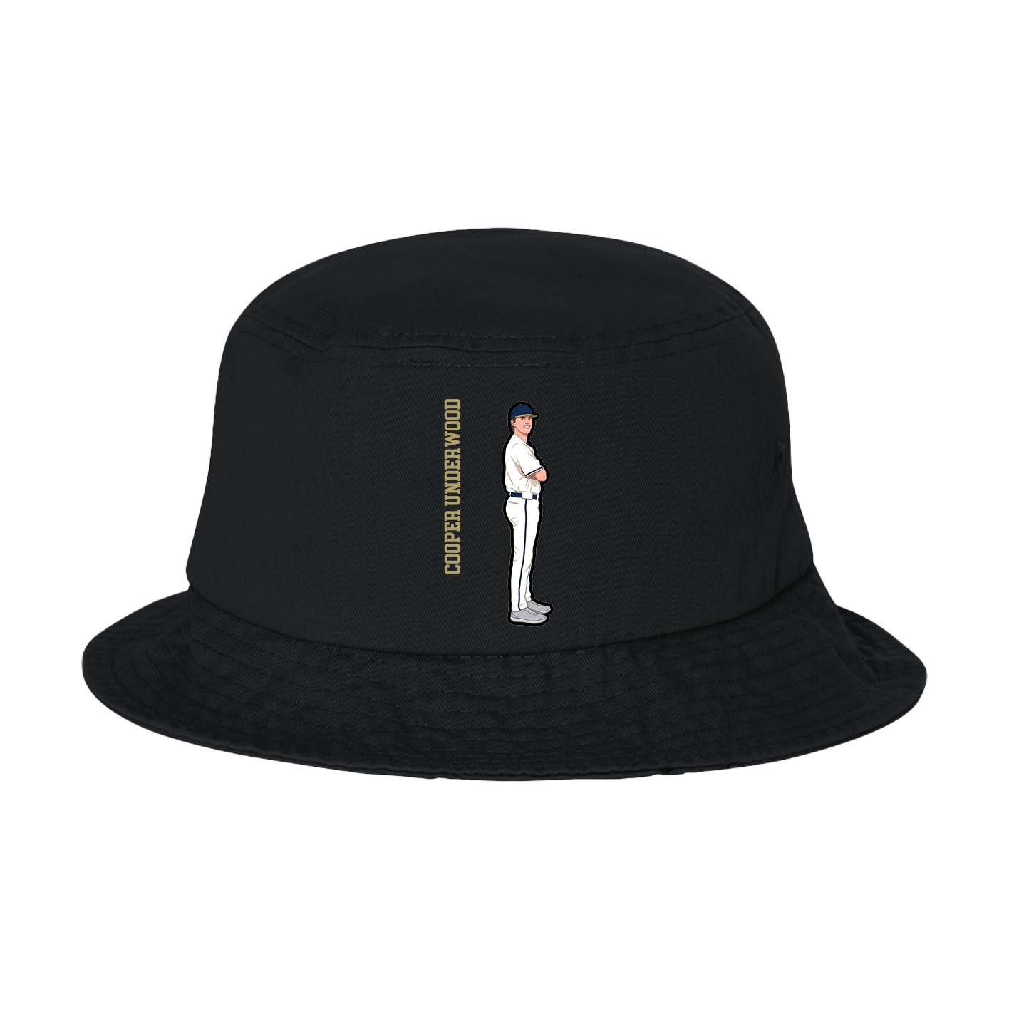 Bucket Cap — Name Vertical in Black