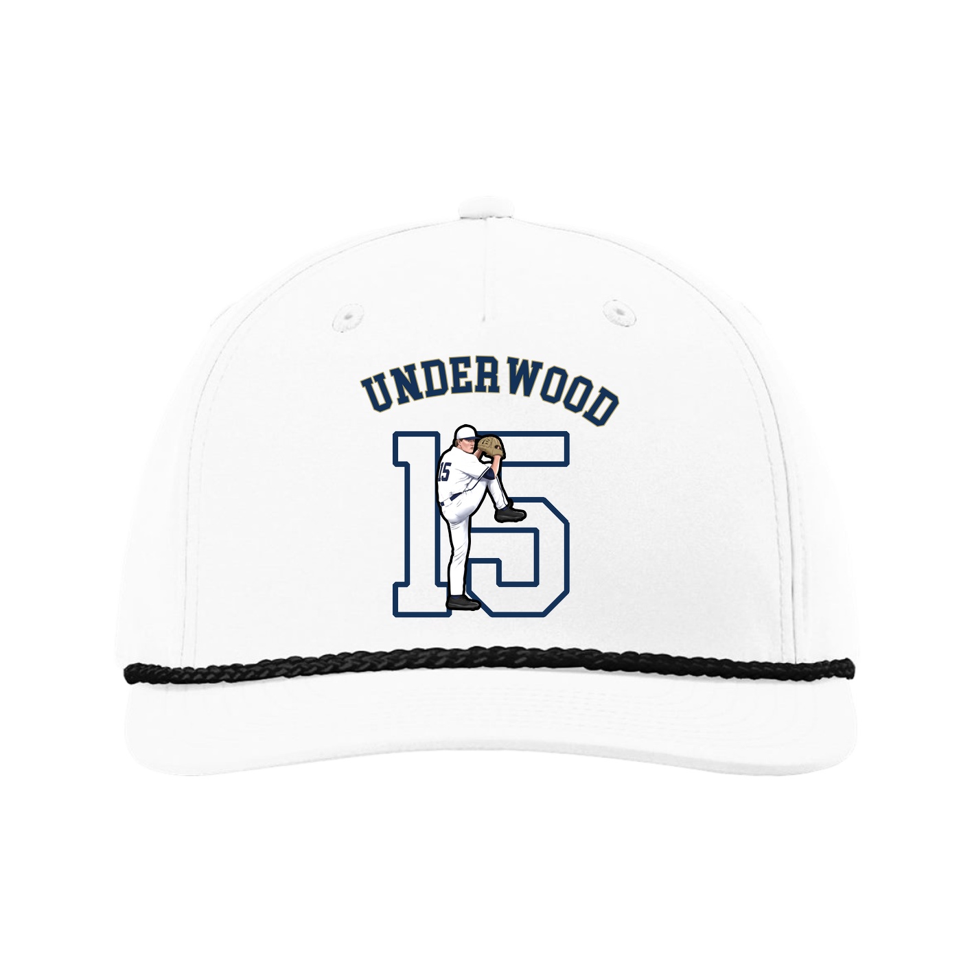 Five-Panel Classic Rope Cap — Shirsey Arch in White
