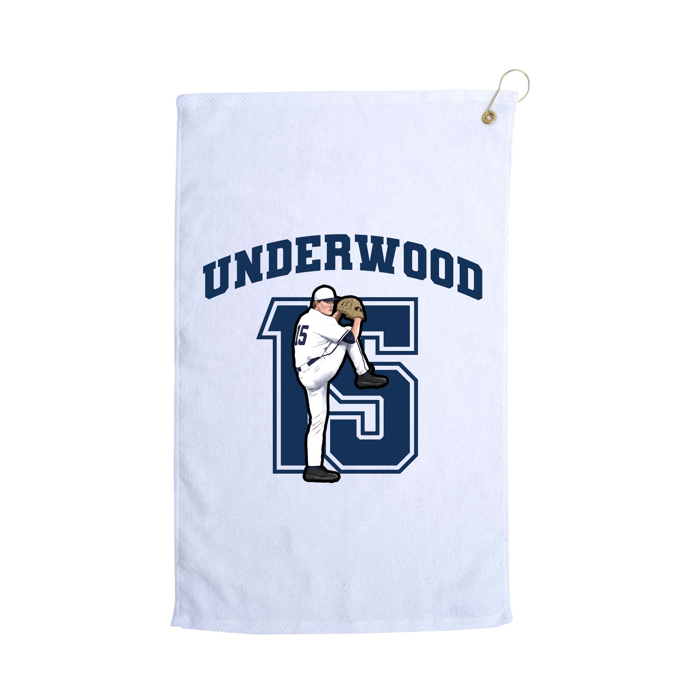 Golf Towel — Number in White