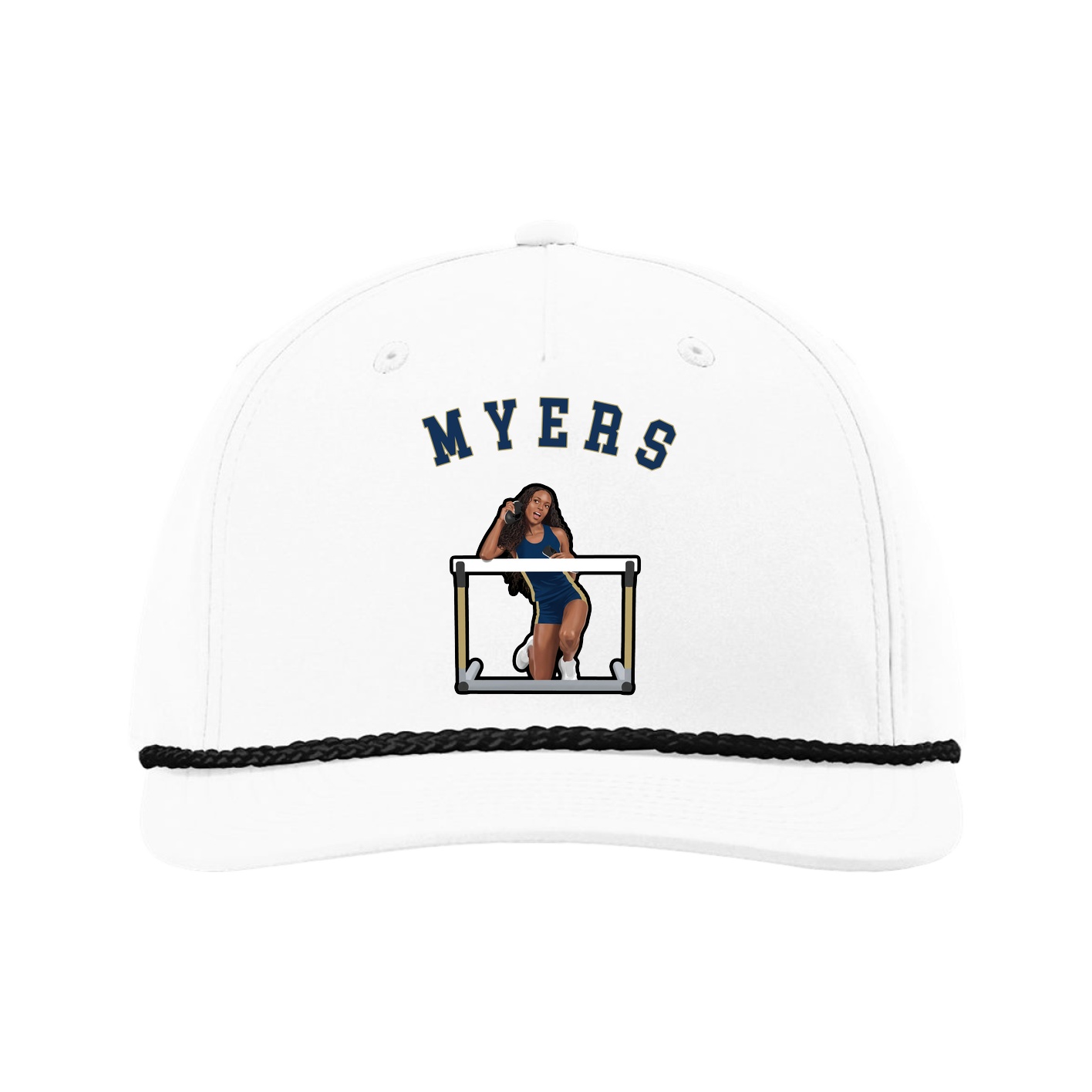 Five-Panel Classic Rope Cap — Shirsey Arch in White