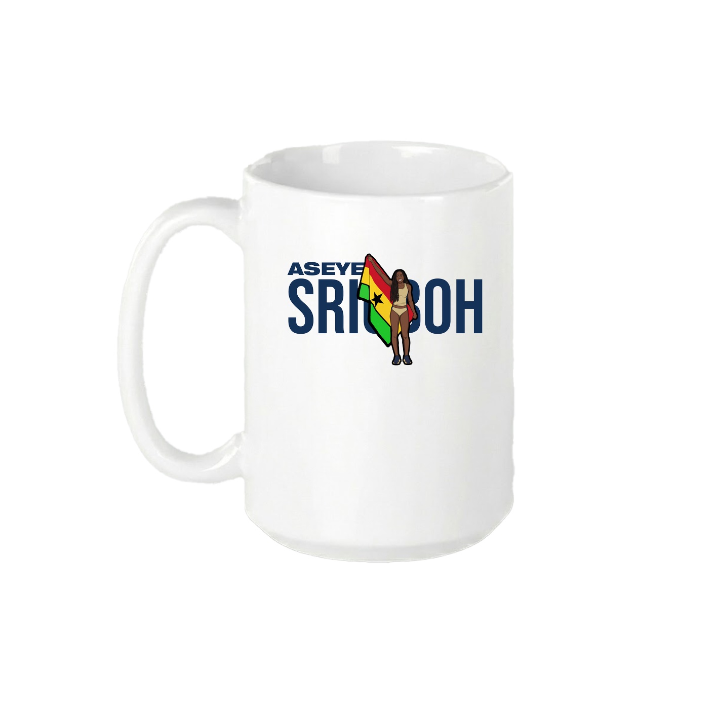 15oz Coffee Mug — Player Name in White