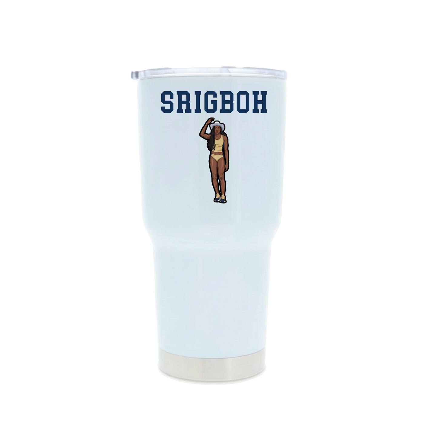 30oz Stainless Steel Tumbler — Shirsey in White