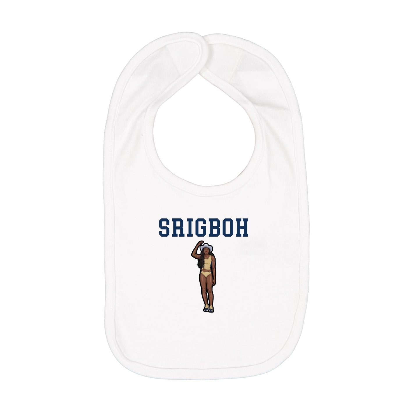 Infant Bib — Shirsey in White