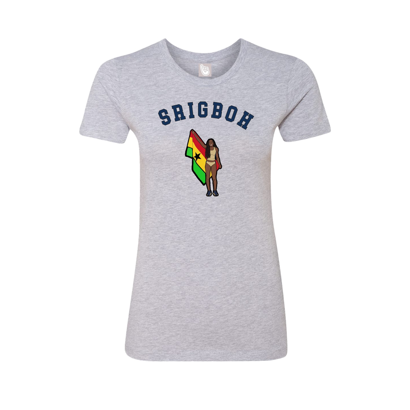 Fitted Women's Tee — Shirsey Arch in Grey