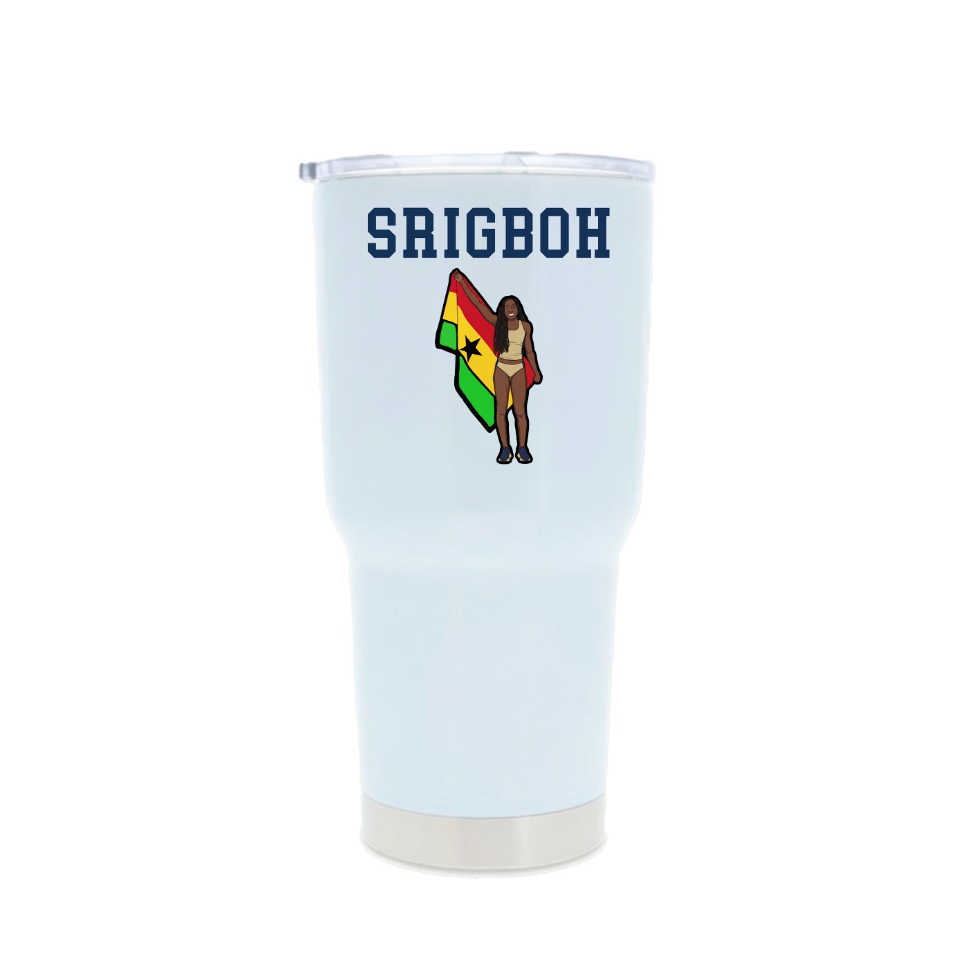 30oz Stainless Steel Tumbler — Shirsey in White