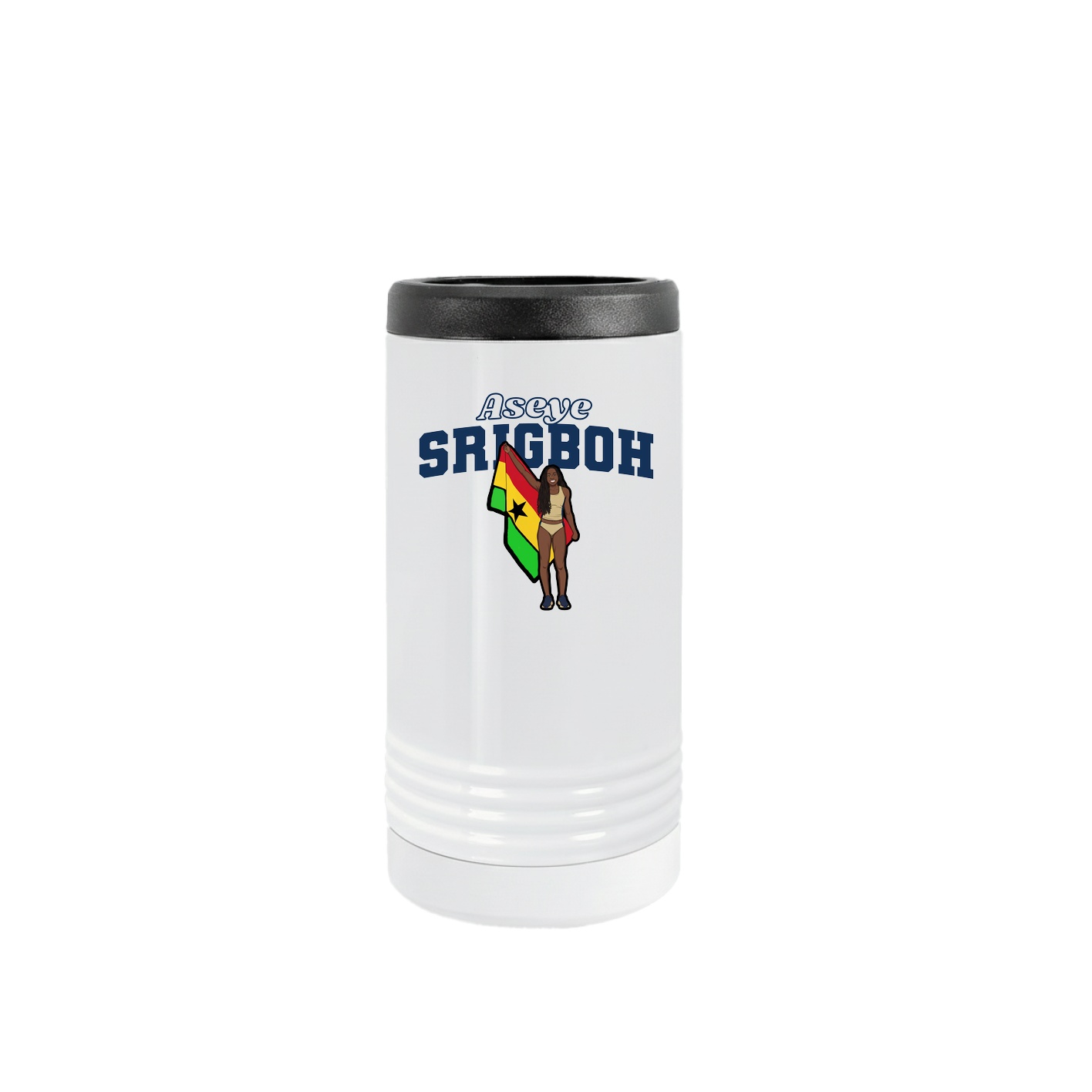 Slim Beverage Holder — Name Arch in White