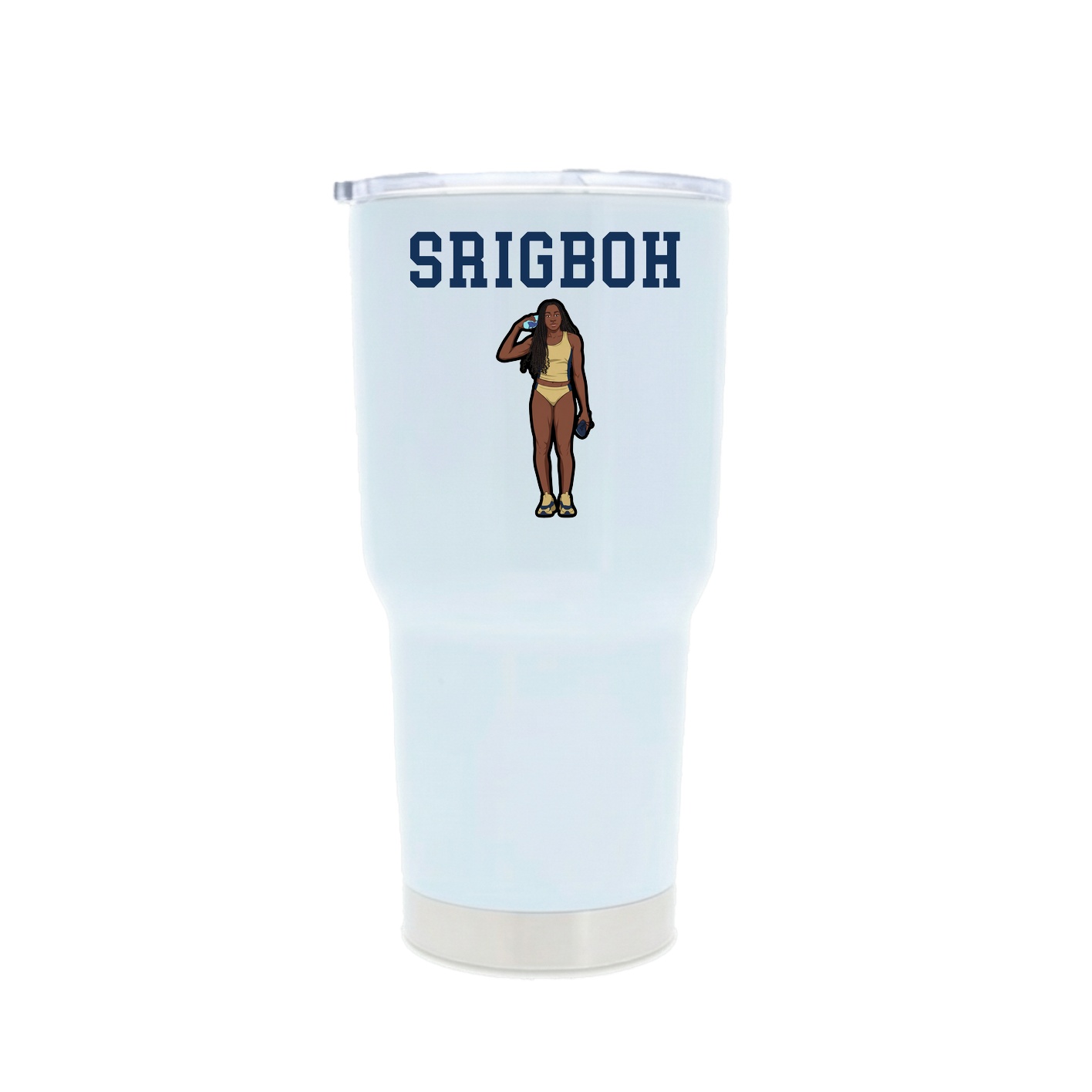 30oz Stainless Steel Tumbler — Shirsey in White