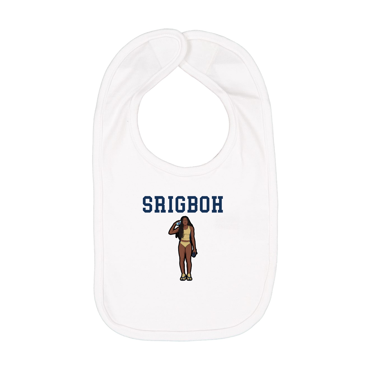 Infant Bib — Shirsey in White